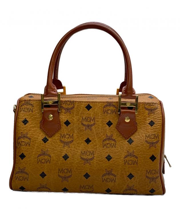 MCM ボストンバッグ 中型 ブラウン 中古・古着通販】MCM (エムシーエム) MCM ヴィセトス ブラウン 2WAY