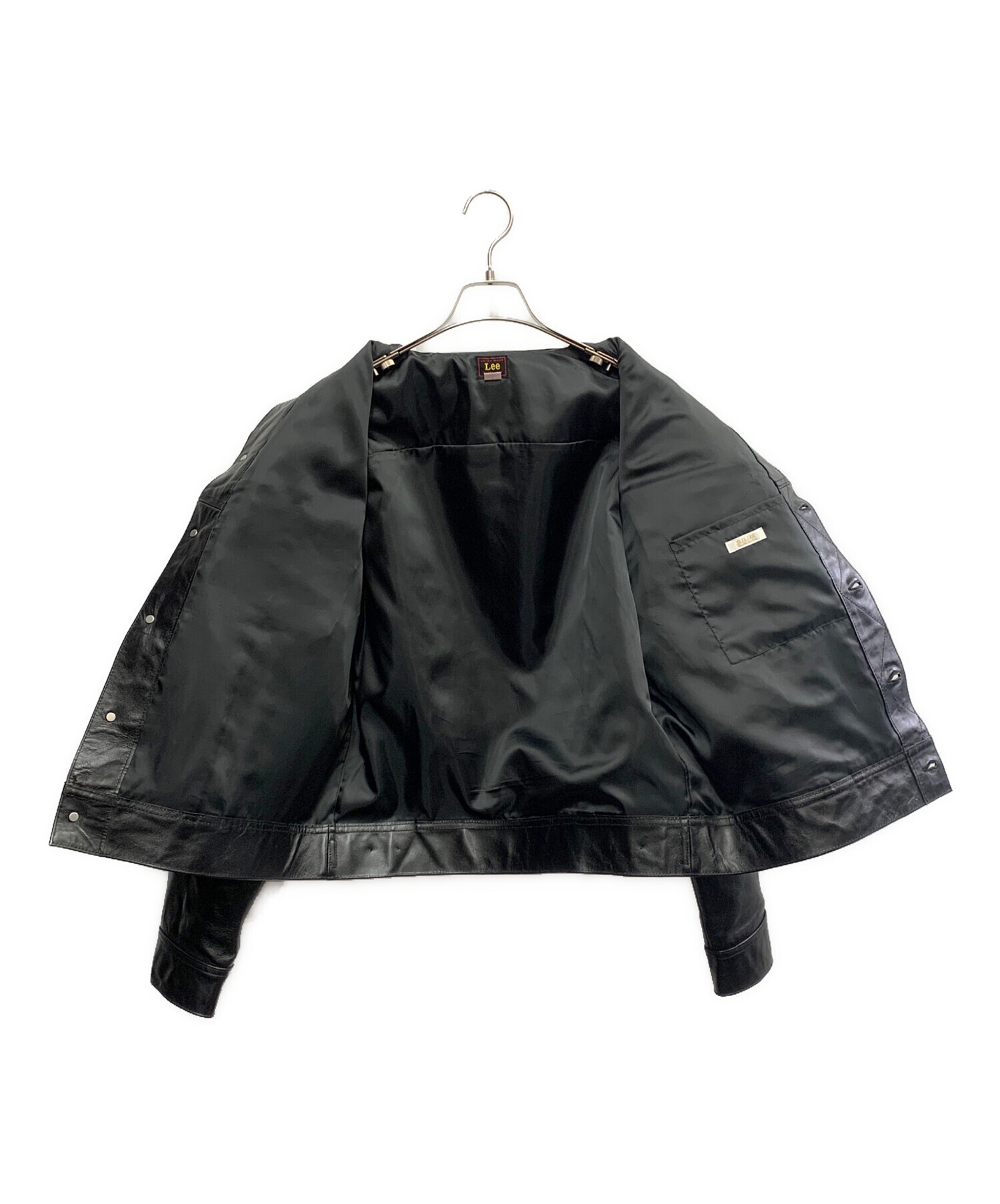 中古・古着通販】LEE (リー) RIDERS JACKET LEATHER ブラック サイズ