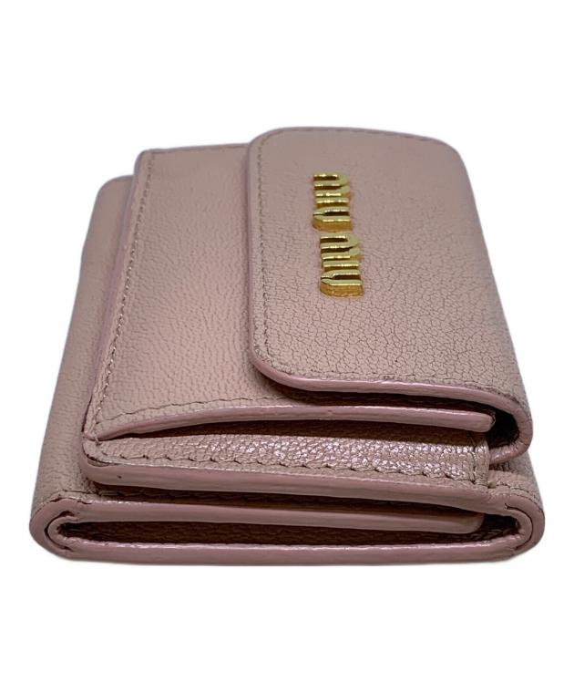 みゅうみゅう 中古・古着通販】MIU MIU (ミュウミュウ) MIU MIU ピンク 3つ折り財布