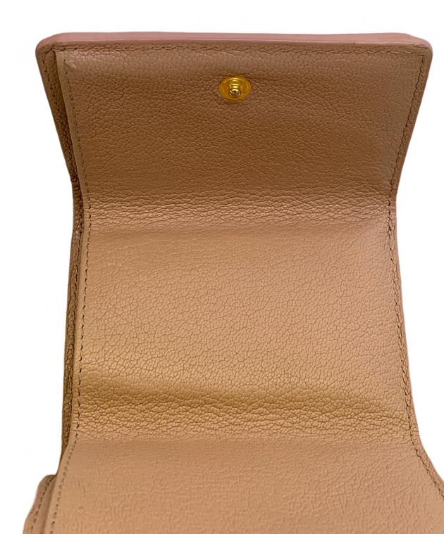中古・古着通販】MIU MIU (ミュウミュウ) MIU MIU ピンク 3つ折り財布