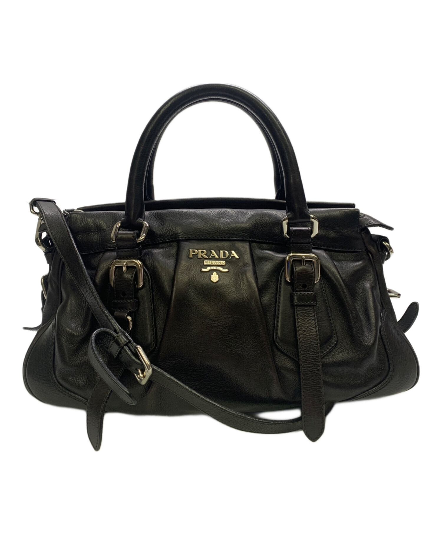中古・古着通販】PRADA (プラダ) PRADA ブラック ヴィッテロソフト