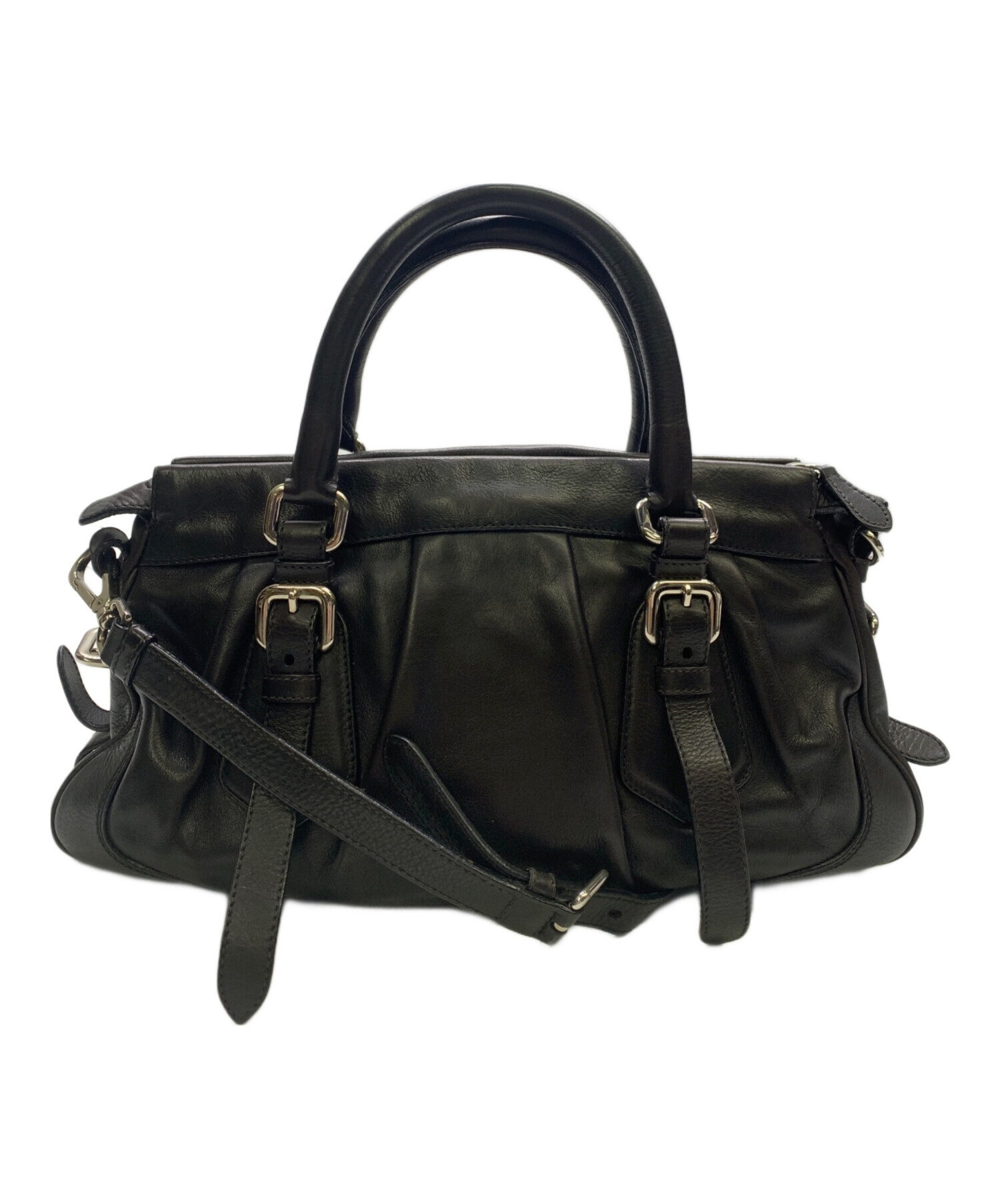 中古・古着通販】PRADA (プラダ) PRADA ブラック ヴィッテロソフト