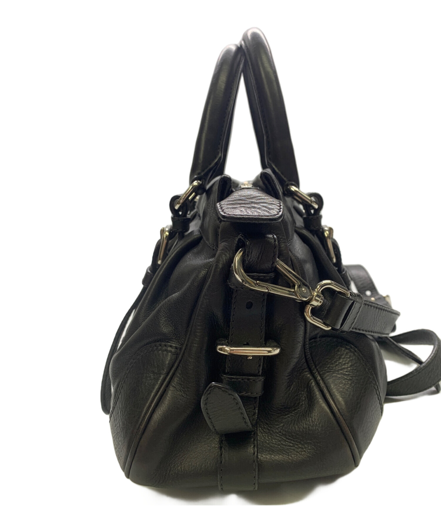 PRADA 2WAY バッグ 中古・古着通販】PRADA (プラダ) PRADA ブラック ヴィッテロソフト