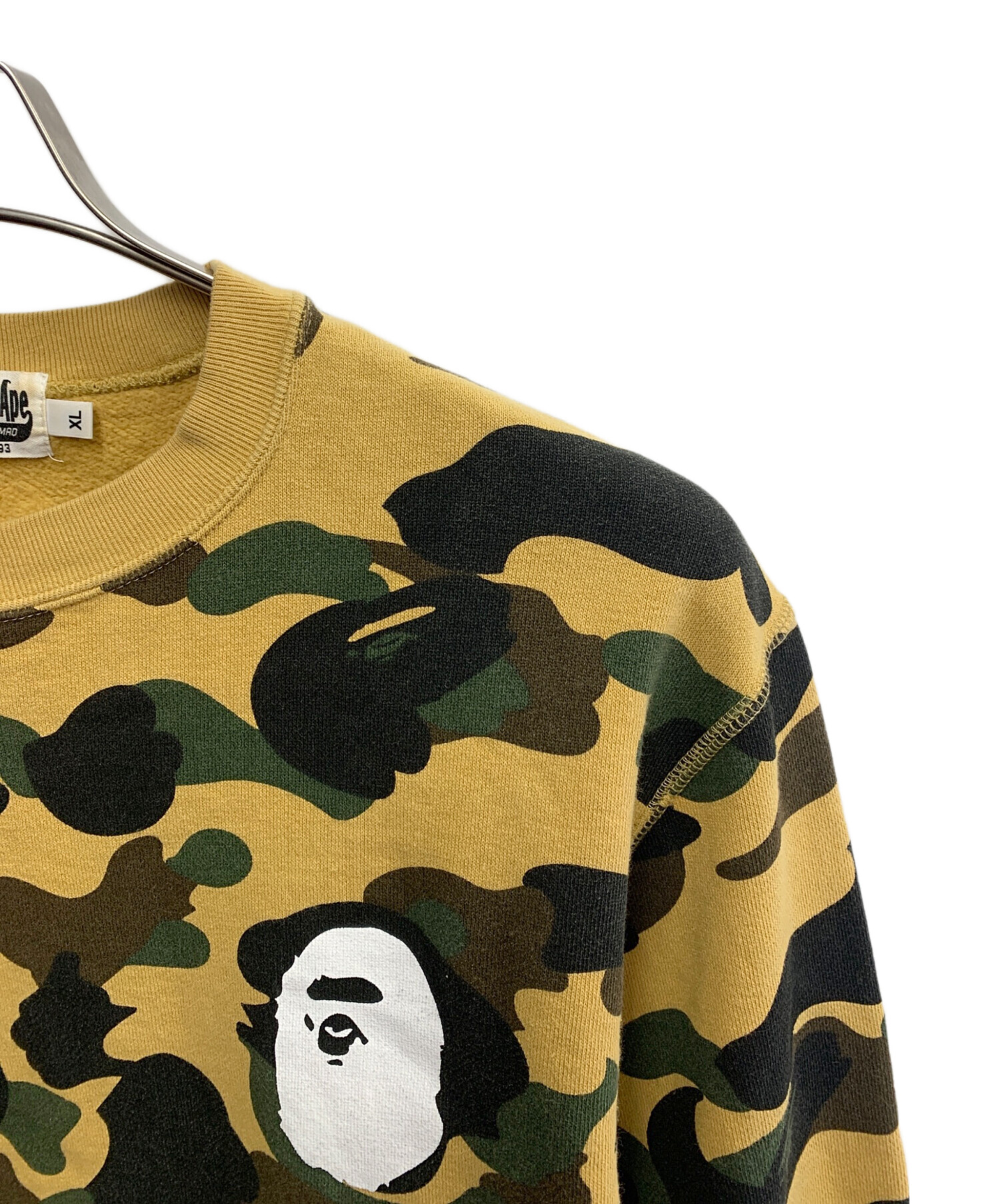 A BATHING APE 迷彩 Tシャツ イエロー 早い者勝ち！ ！ エイプ A BATHING APE 迷彩 長袖 Tシャツ イエロー S 中古・古着通販】A