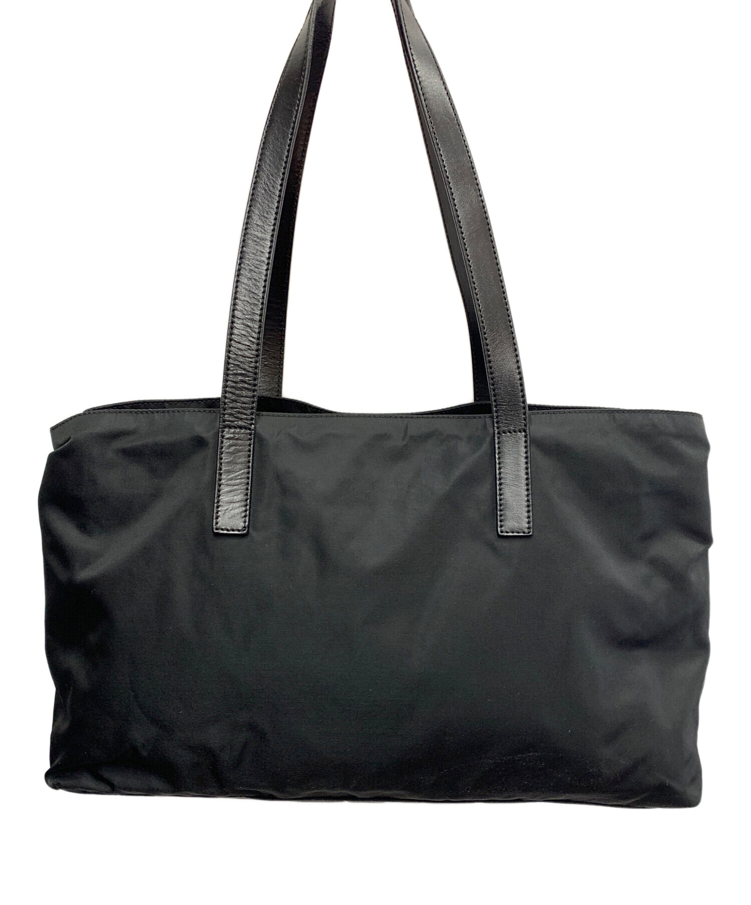 ⌘*⌘様 PRADA トートバッグ ナイロン ブラック 中古・古着通販】PRADA (プラダ) PRADA ブラック ナイロントートバッグ