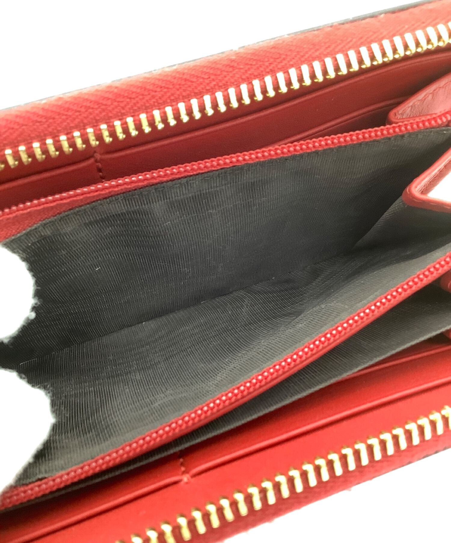 中古・古着通販】GUCCI (グッチ) ラウンドファスナー財布 レッド