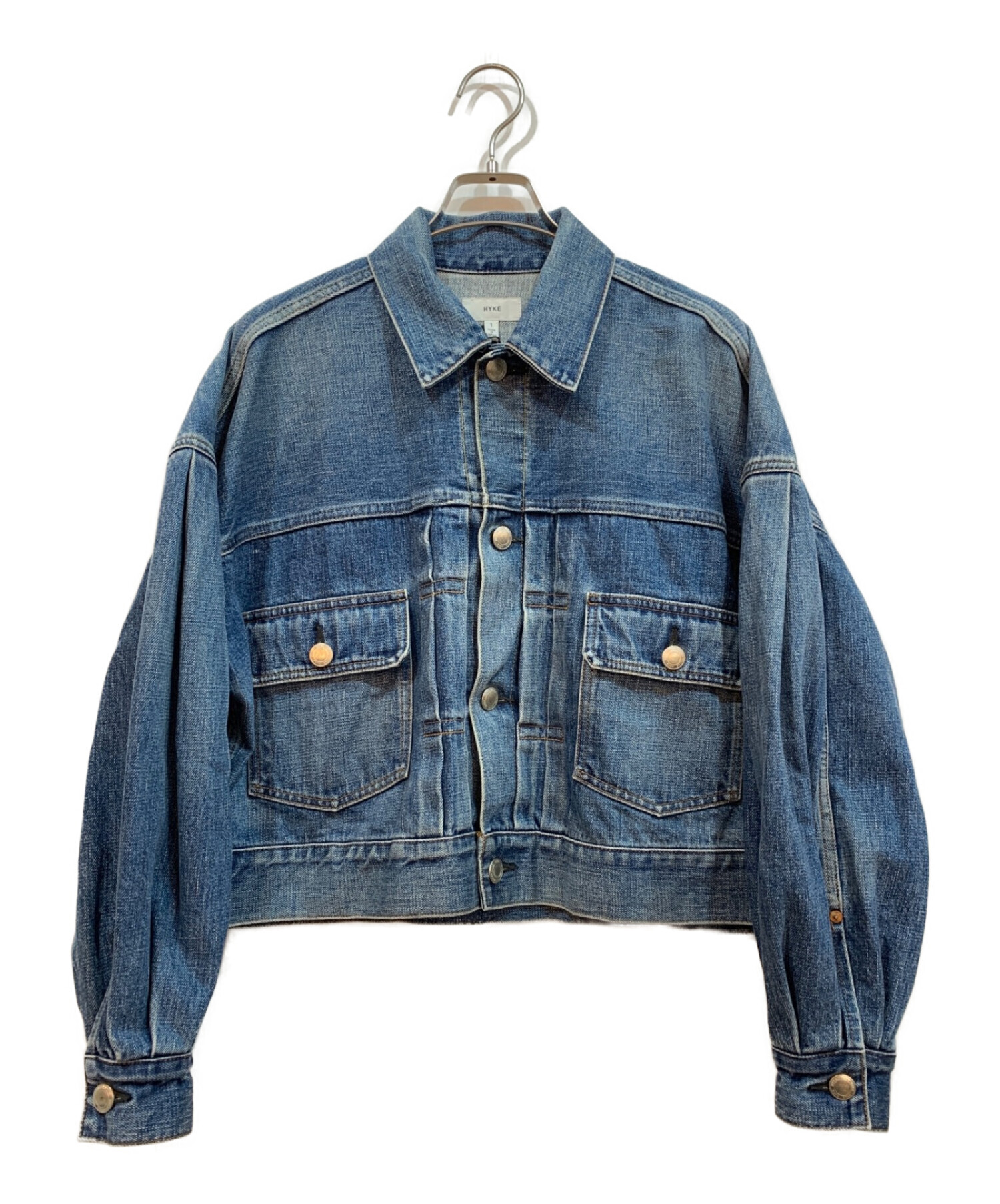 中古・古着通販】HYKE (ハイク) バルーンスリーブ デニムジャケット  