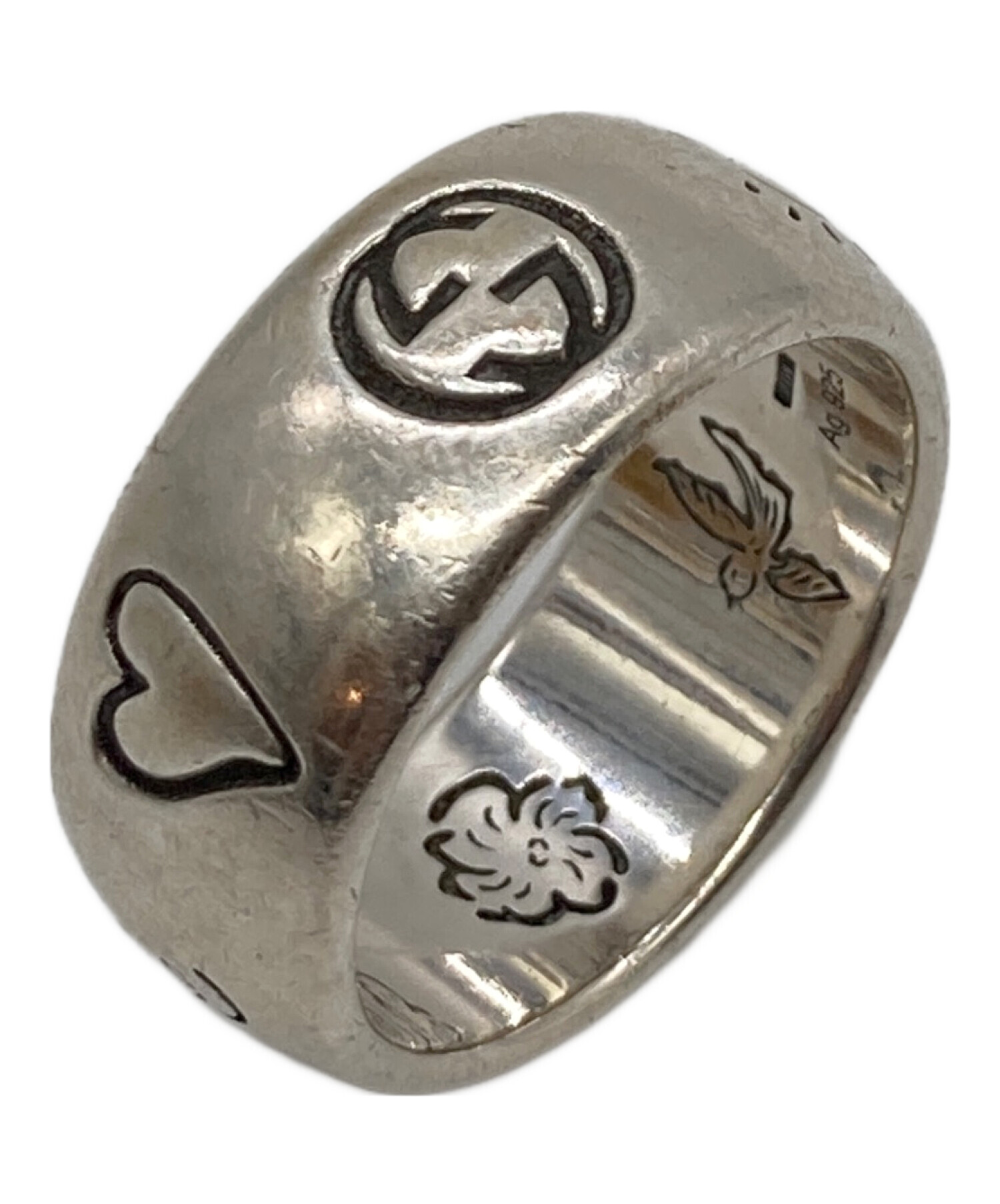中古・古着通販】GUCCI (グッチ) Blind for Love リング シルバー 