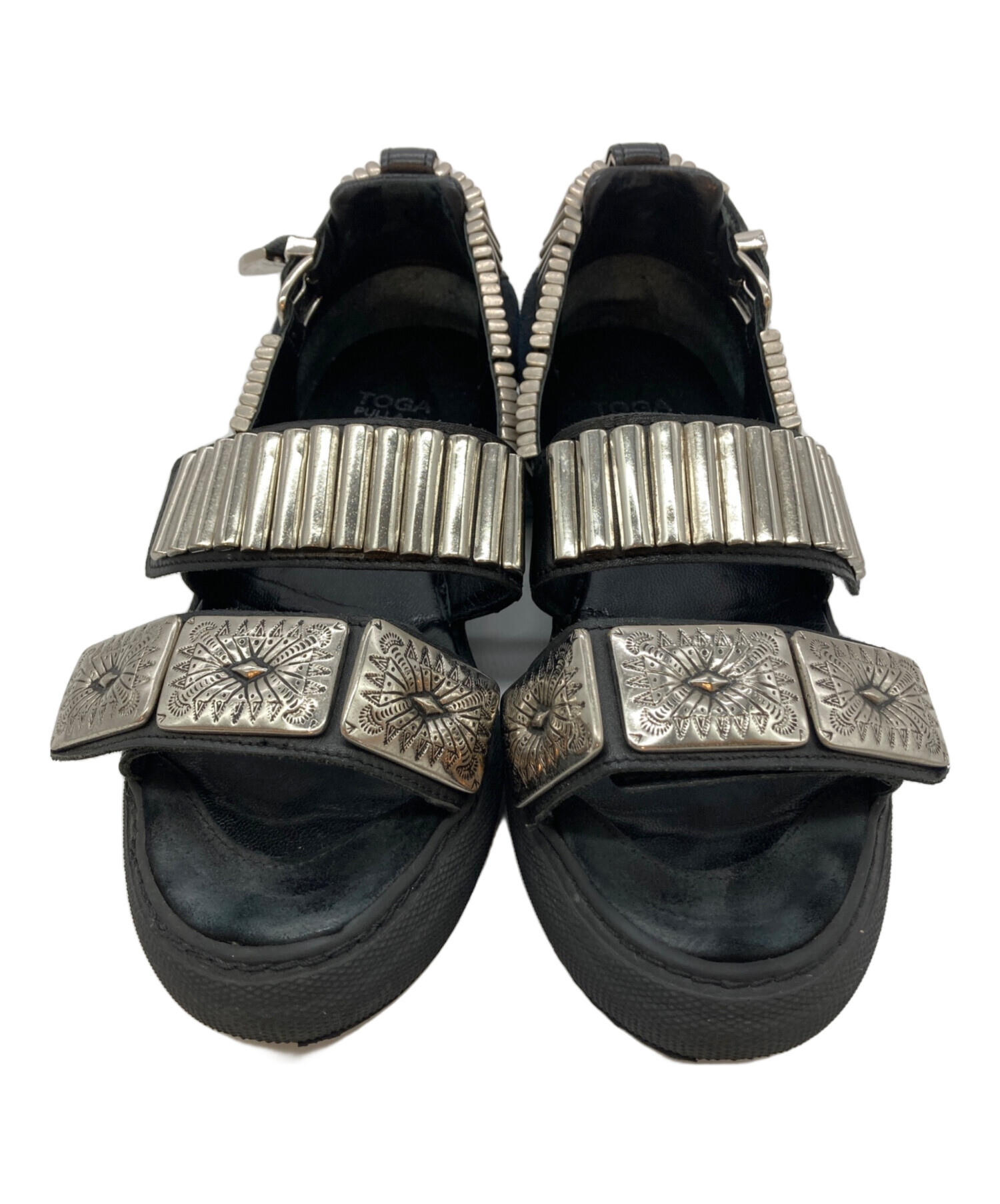【中古】トーガ プルラ TOGA PULLA メタル スニーカー サンダル L SNEAKER SANDALS ストラップ 36 ブラック 中古・古着通販】TOGA PULLA (トーガ プルラ) メタルスニーカー