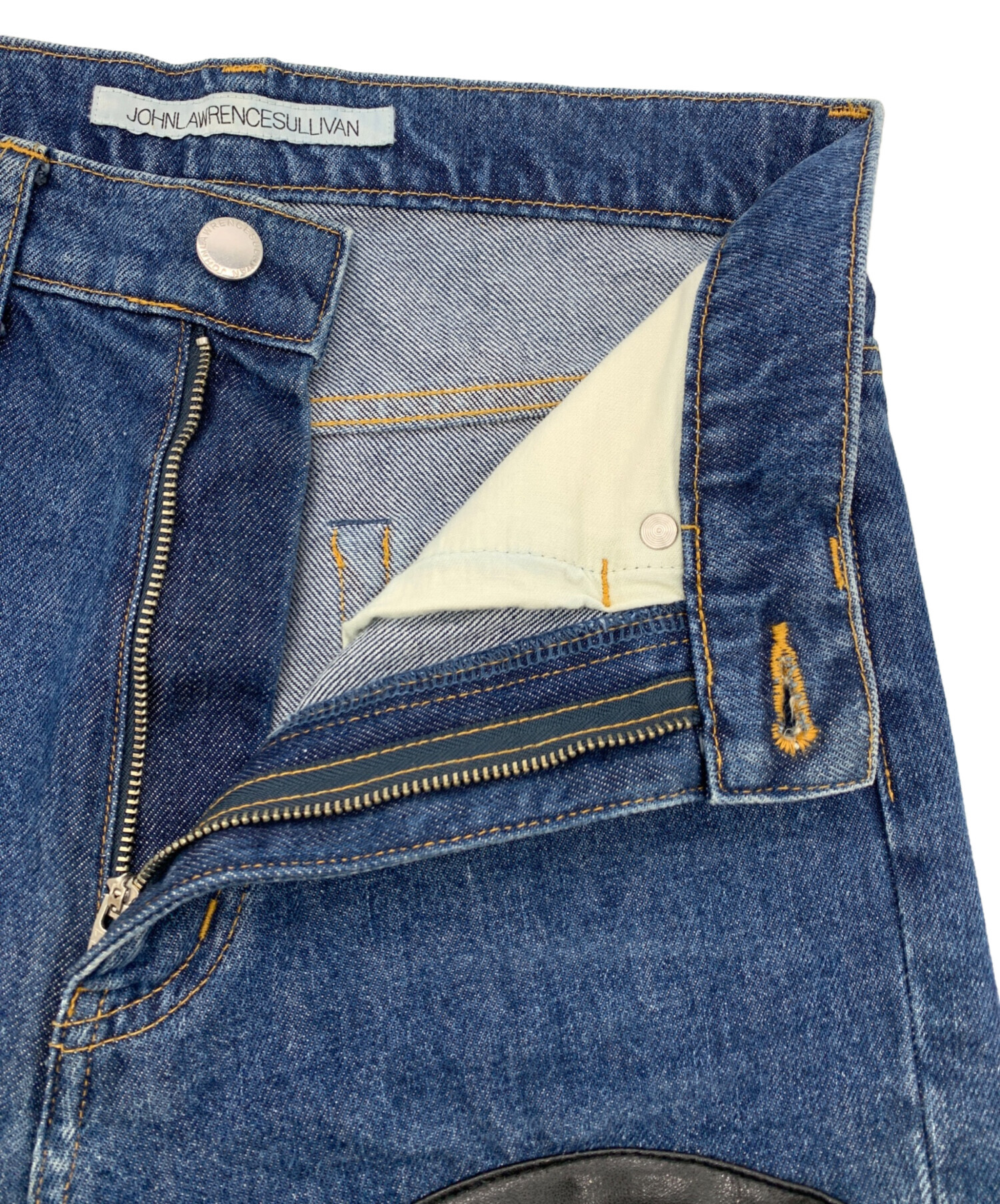 美品 JOHNLAWRENCESULLIVAN カウレザーバイカーパンツ 48 【公式通販】