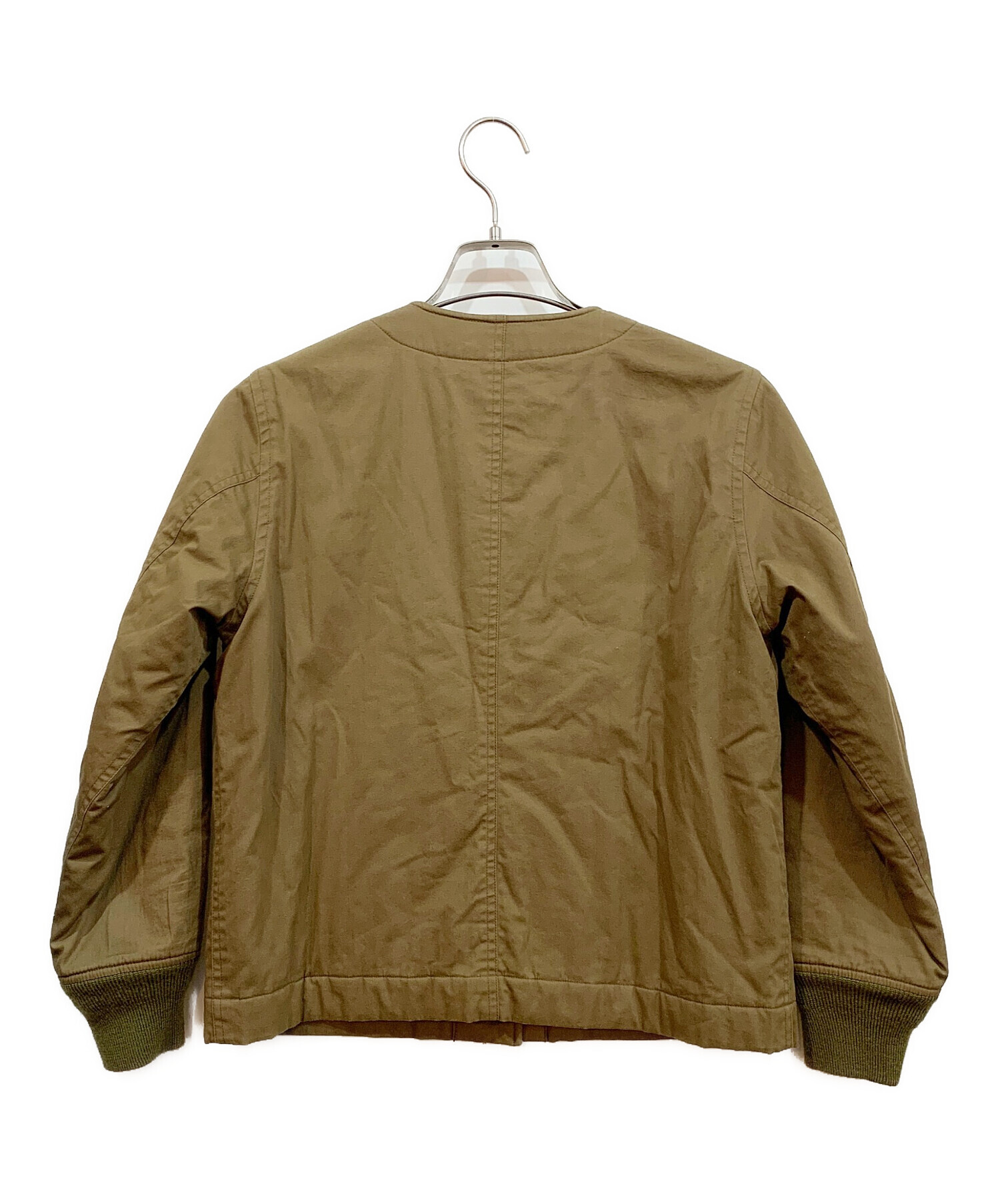 中古・古着通販】MHL (エムエイチエル) ノーカラージャケット オリーブ