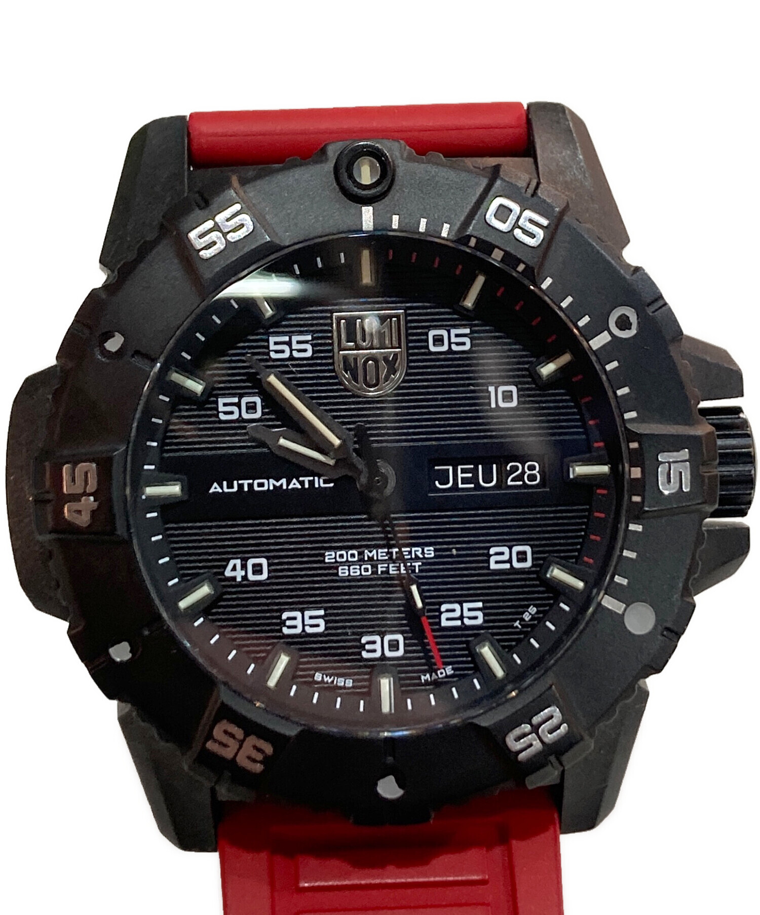 LUMINOX⚫️USED 中古・古着通販】LUMINOX (ルミノックス) 腕時計 ブラック×レッド
