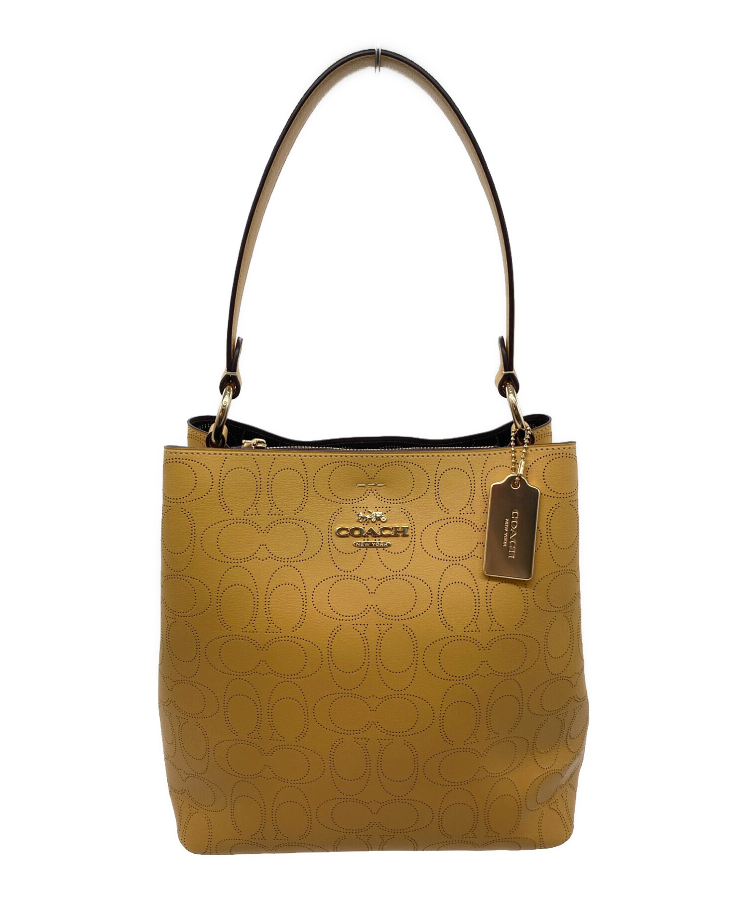 中古・古着通販】COACH (コーチ) 2WAYショルダーバッグ イエロー 