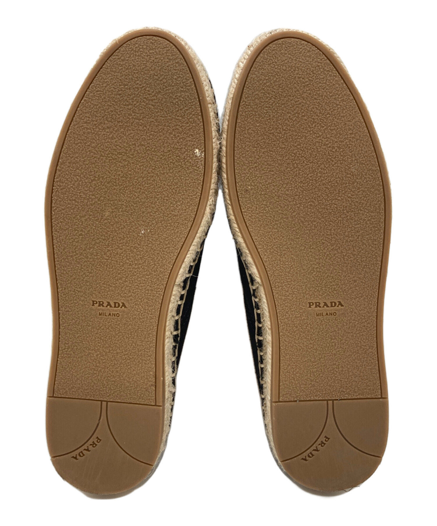 中古・古着通販】PRADA (プラダ) エスパドリーユ ブラック サイズ:35