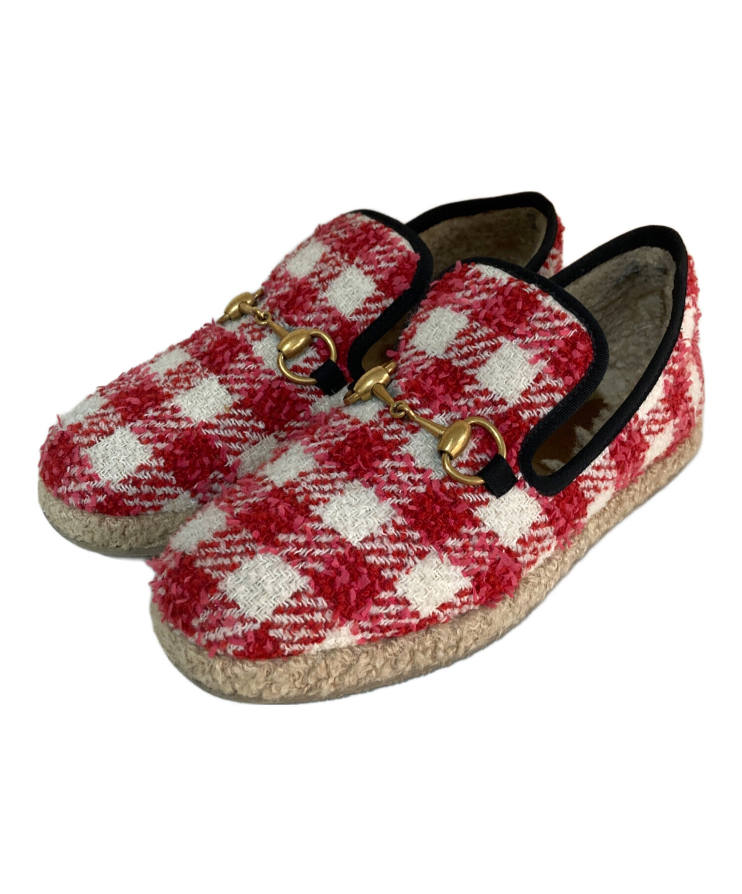 中古・古着通販】GUCCI (グッチ) ホースビットシューズ レッド サイズ 