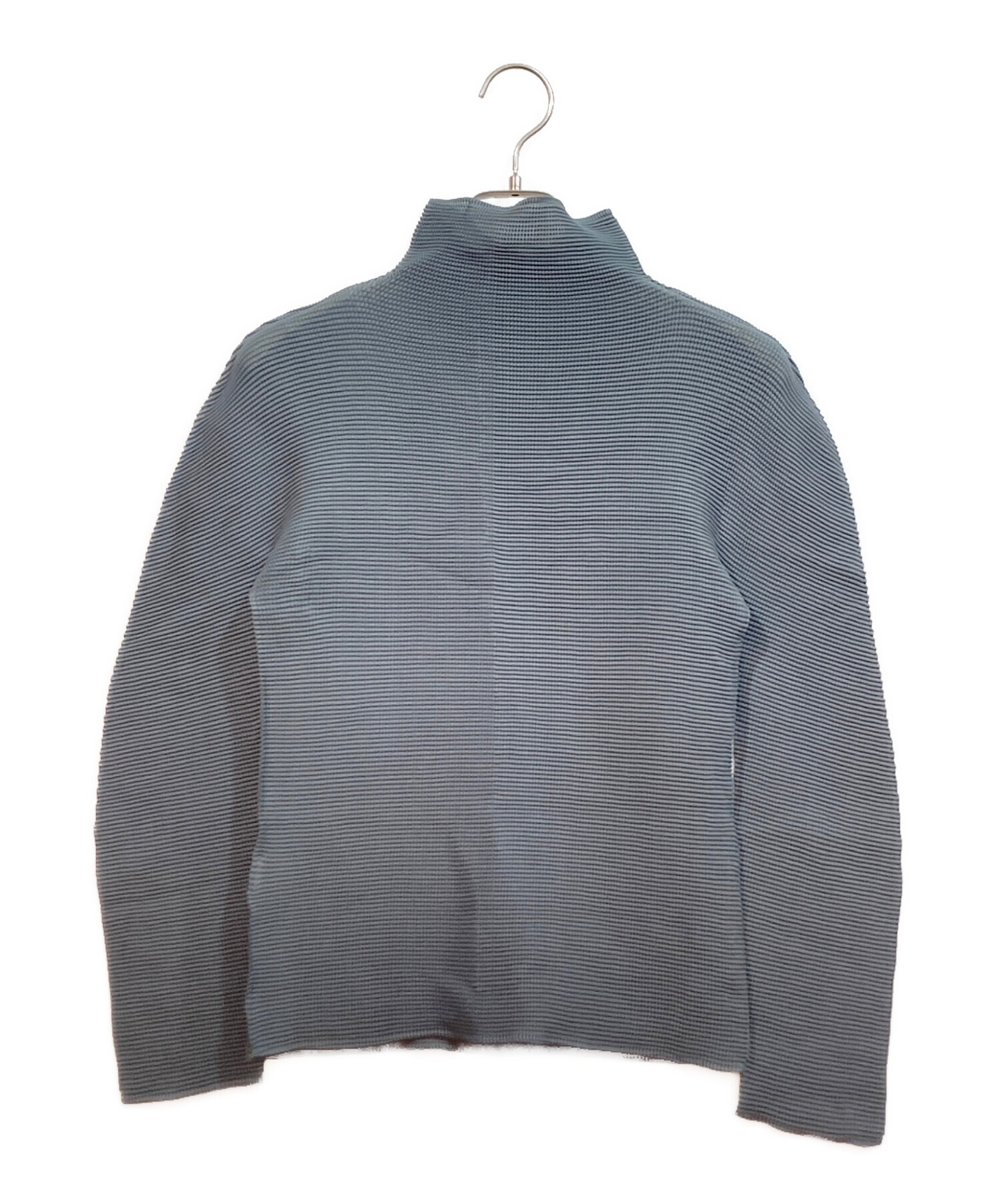 ISSEY MIYAKE / 長袖プリーツカットソー/M/ポリエステル/グレー/IM02FJ901 中古・古着通販】me ISSEY MIYAKE (ミーイッセイ ミヤケ) プリーツ