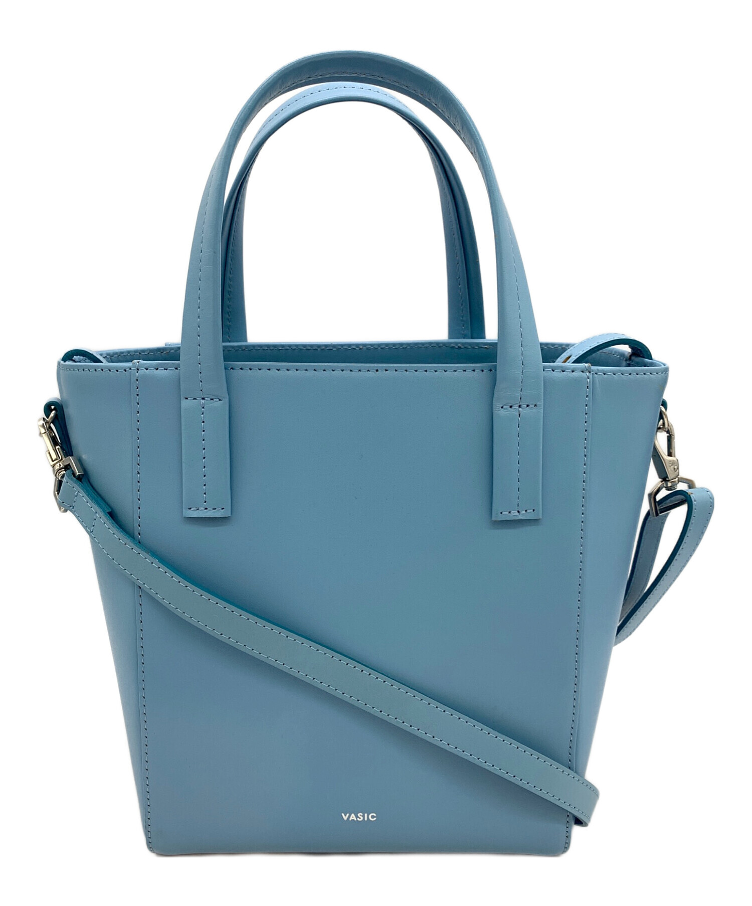 ヴァジック VASIC トートバッグ - レザー ブルー バッグ VASIC ブルー