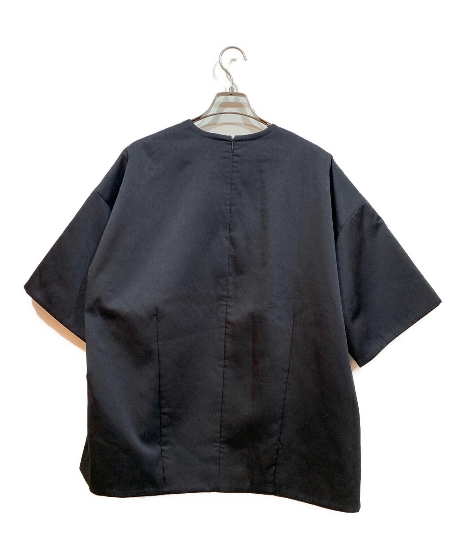 中古・古着通販】CLANE (クラネ) PADDED SATIN TOPS ブラック サイズ:S 