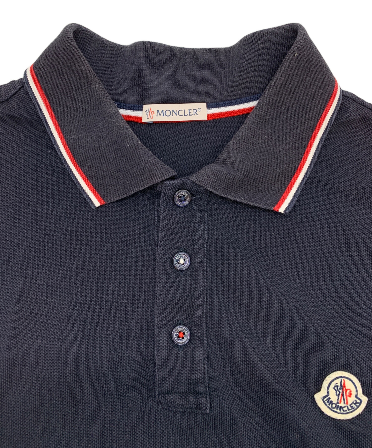 中古・古着通販】MONCLER (モンクレール) ポロシャツ ネイビー サイズ