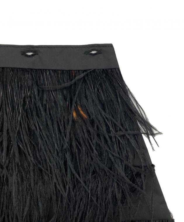 【美品】 トーガプルラ ストレッチブロードブラウス フェザー ブラック 38 中古・古着通販】TOGA PULLA (トーガ プルラ) stretch broad blouse