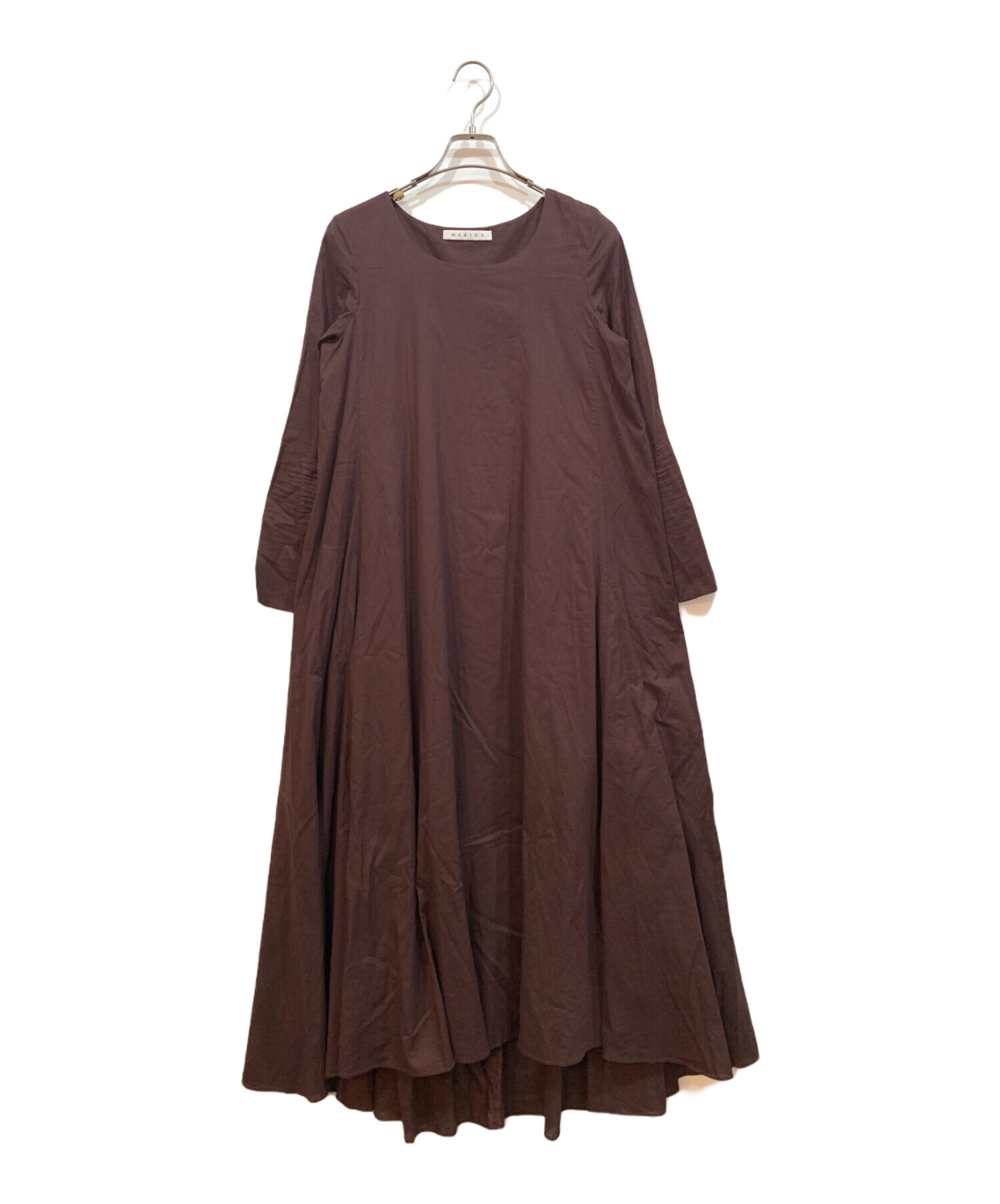 １点ユナイテッドアローズ別注MARIHA花園のドレスバックギャザー最旬ブラウン 中古・古着通販】MARIHA (マリハ) 花園のドレスワンピース ブラウン