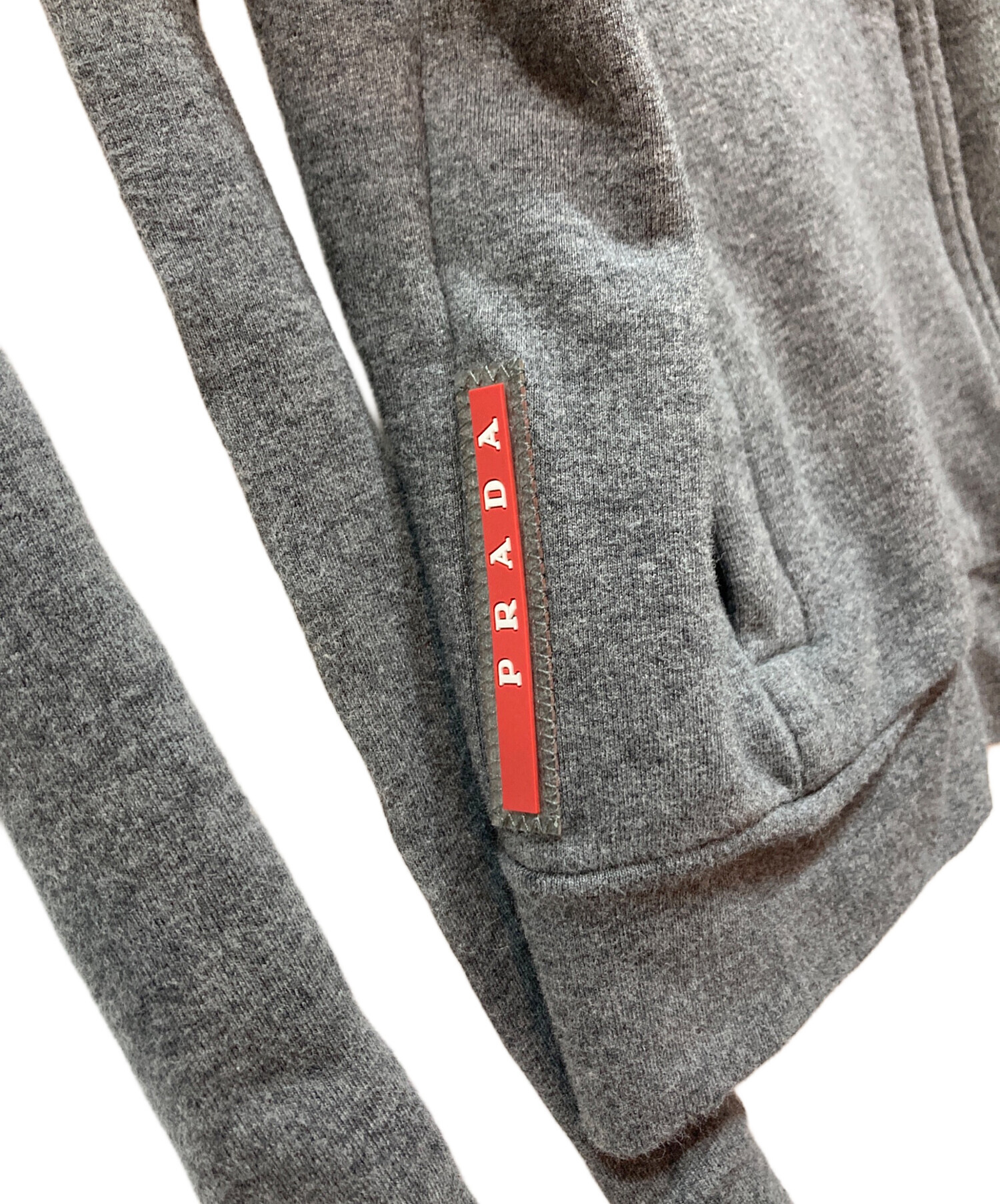中古・古着通販】PRADA (プラダ) サイドラインジップパーカー グレー