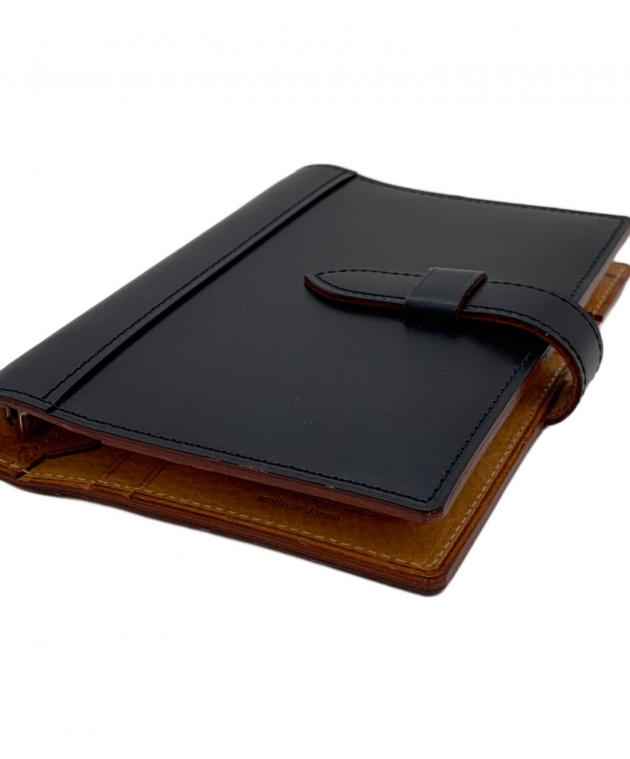 GANZO ブラック手帳カバー 専用袋付き 中古・古着通販】GANZO (ガンゾ) システム手帳カバー ブラック