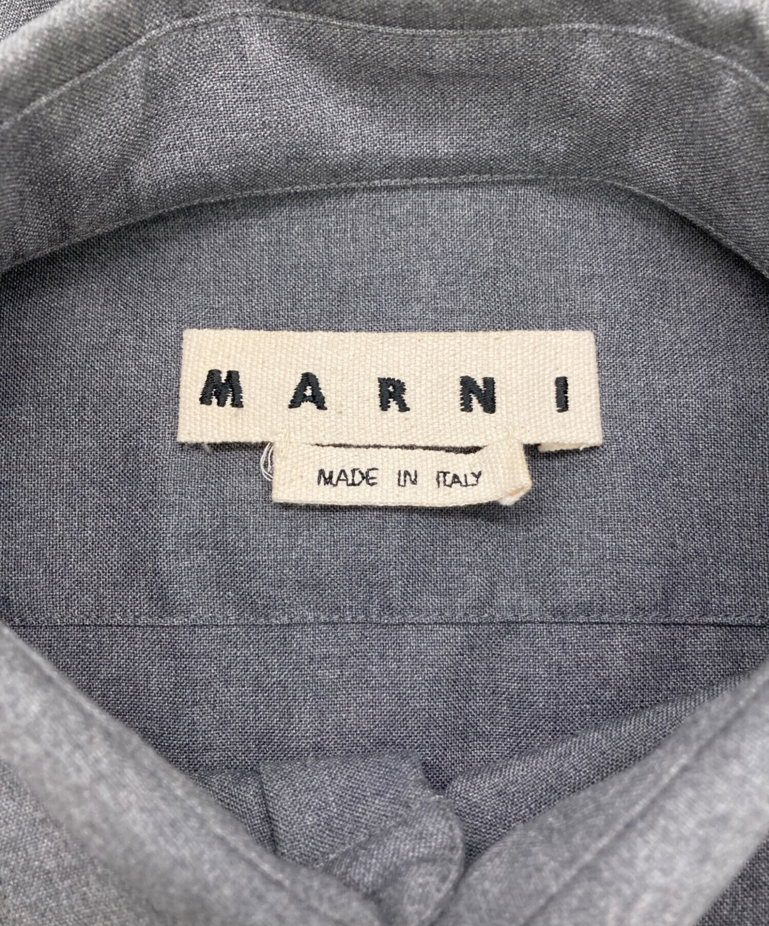 中古・古着通販】MARNI (マルニ) トロピカルウールシャツ グレー