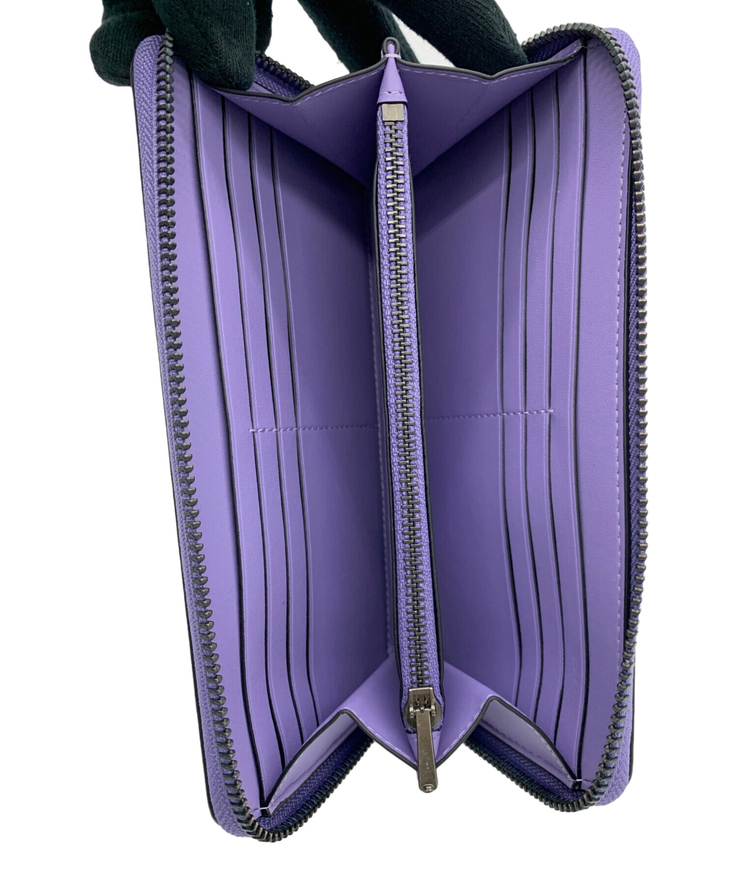 中古・古着通販】COACH (コーチ) ラウンドファスナー財布 ラベンダー