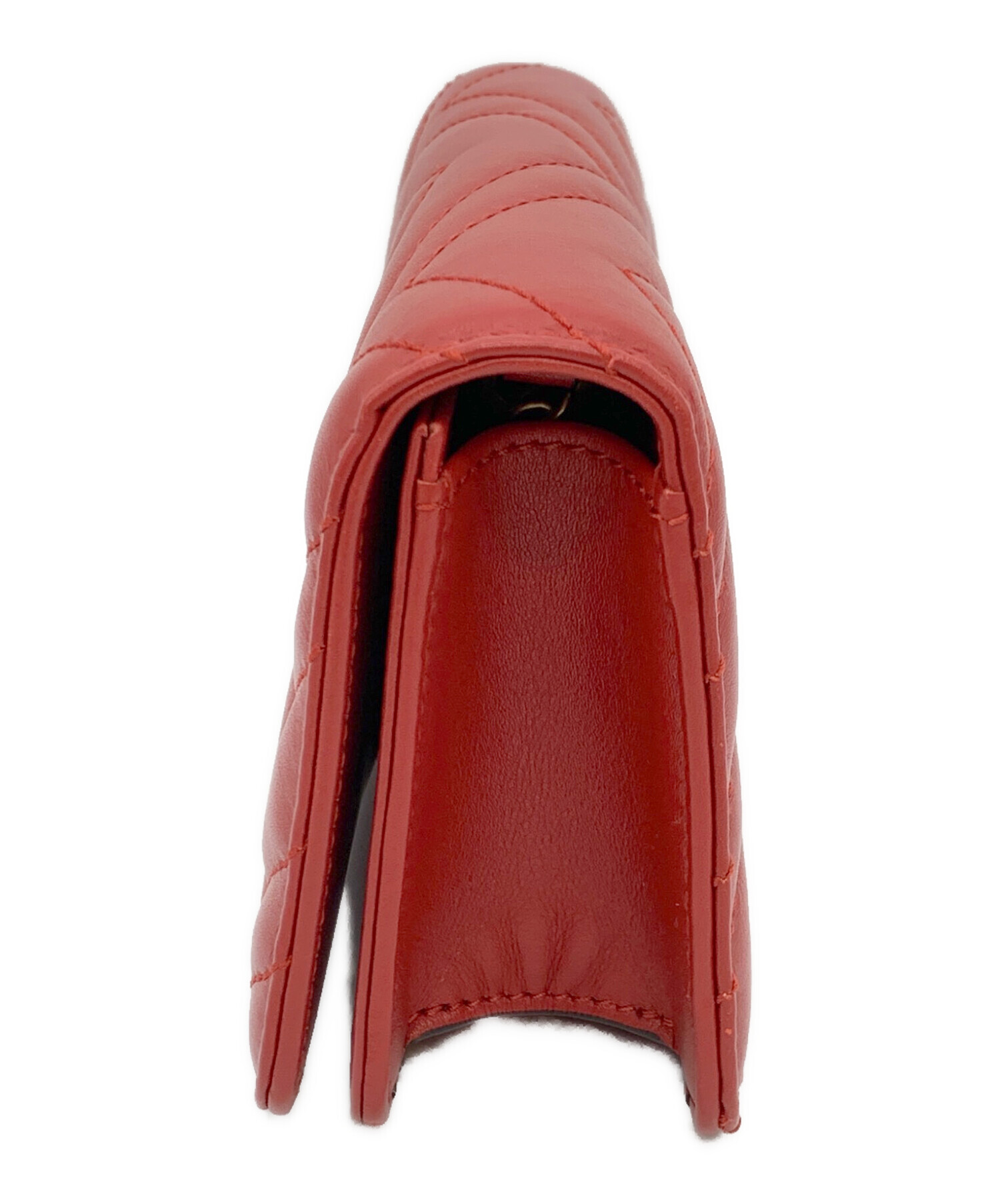 中古・古着通販】GUCCI (グッチ) チェーンショルダーバッグ レッド 