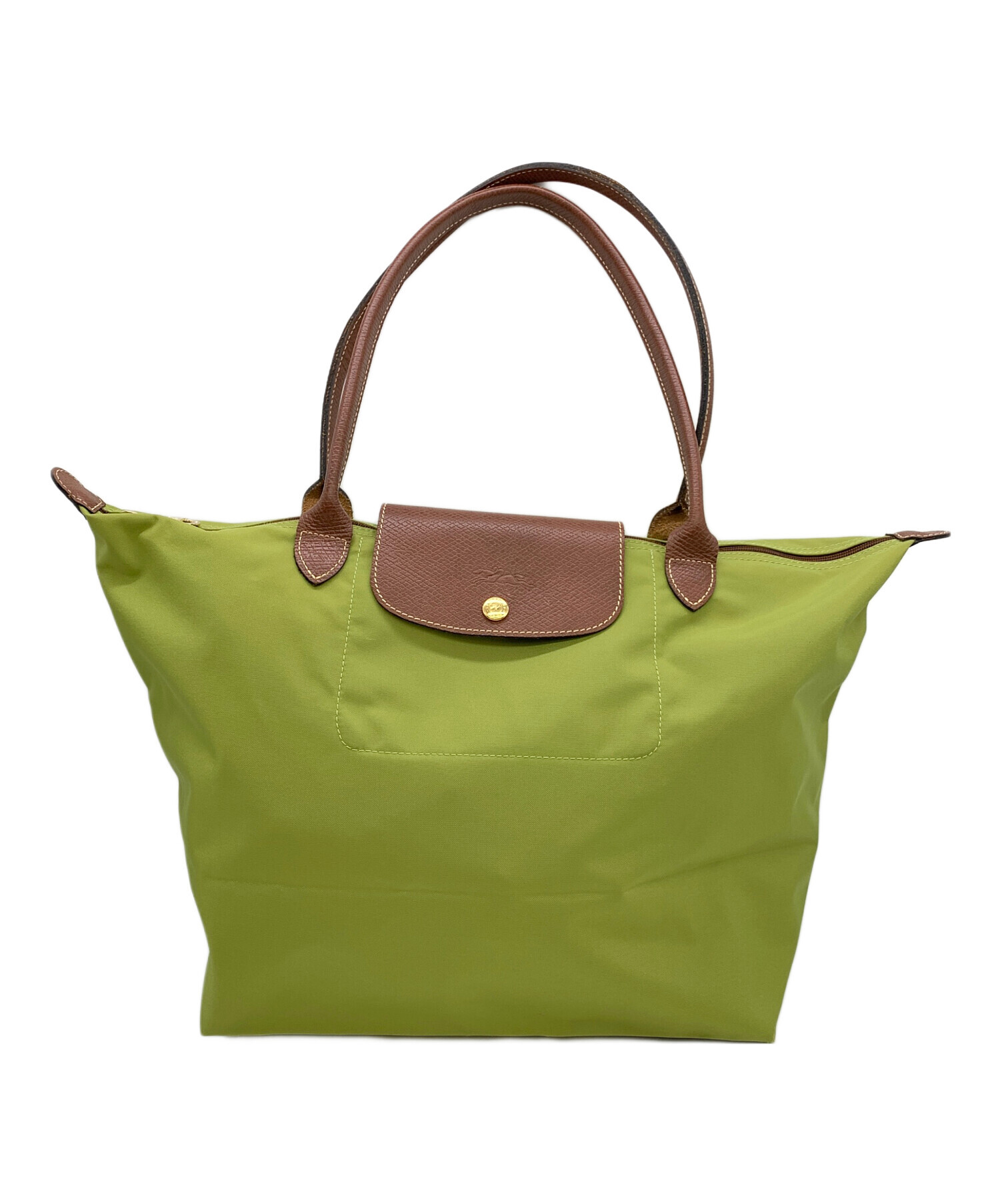 未使用　LONGCHAMP　トートバッグ　(大容量)　グリーン 中古・古着通販】LONGCHAMP (ロンシャン) トートバッグ グリーン