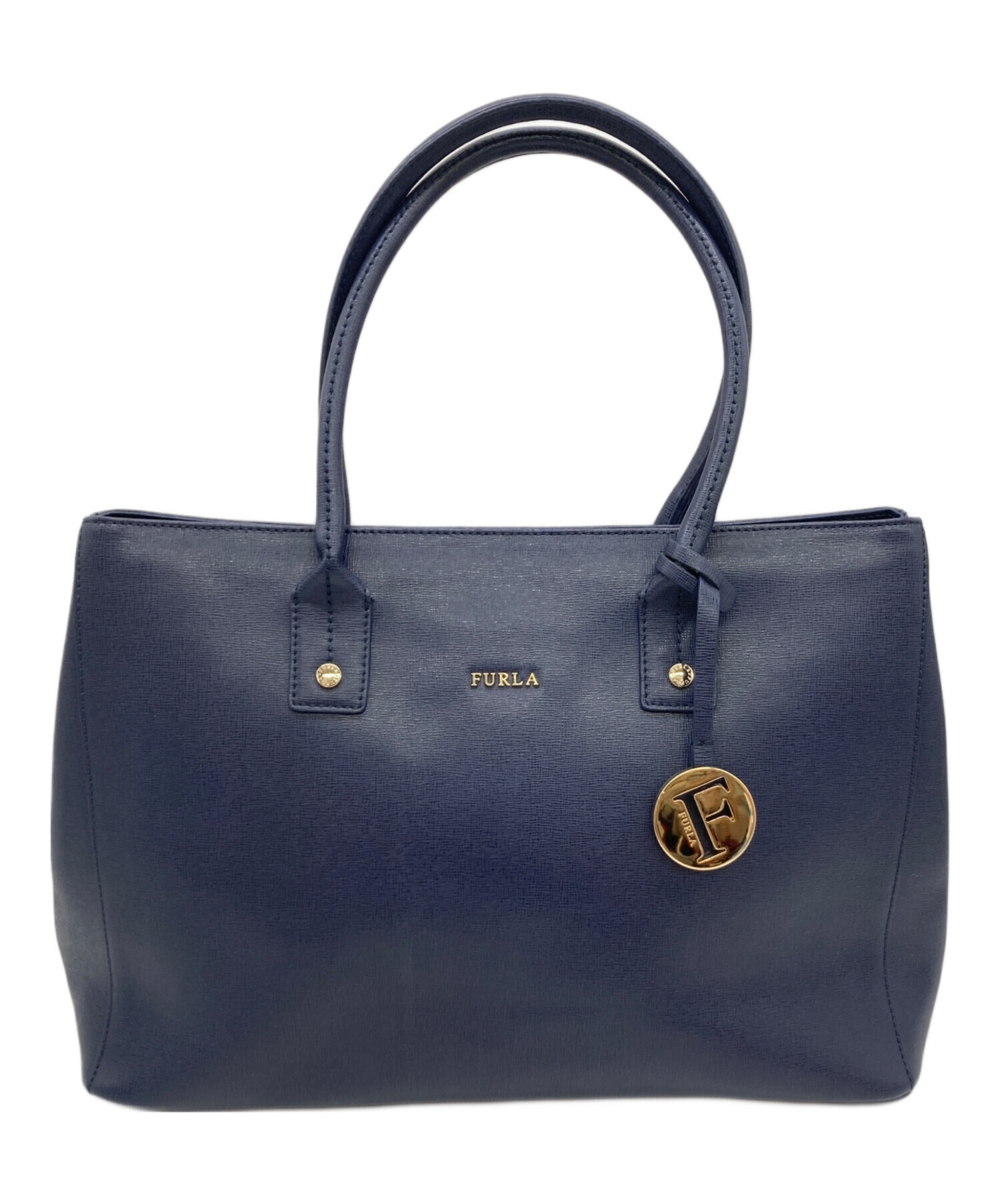 ネイビー トートバッグ　フルラ 中古・古着通販】FURLA (フルラ) トートバッグ ネイビー｜ブランド