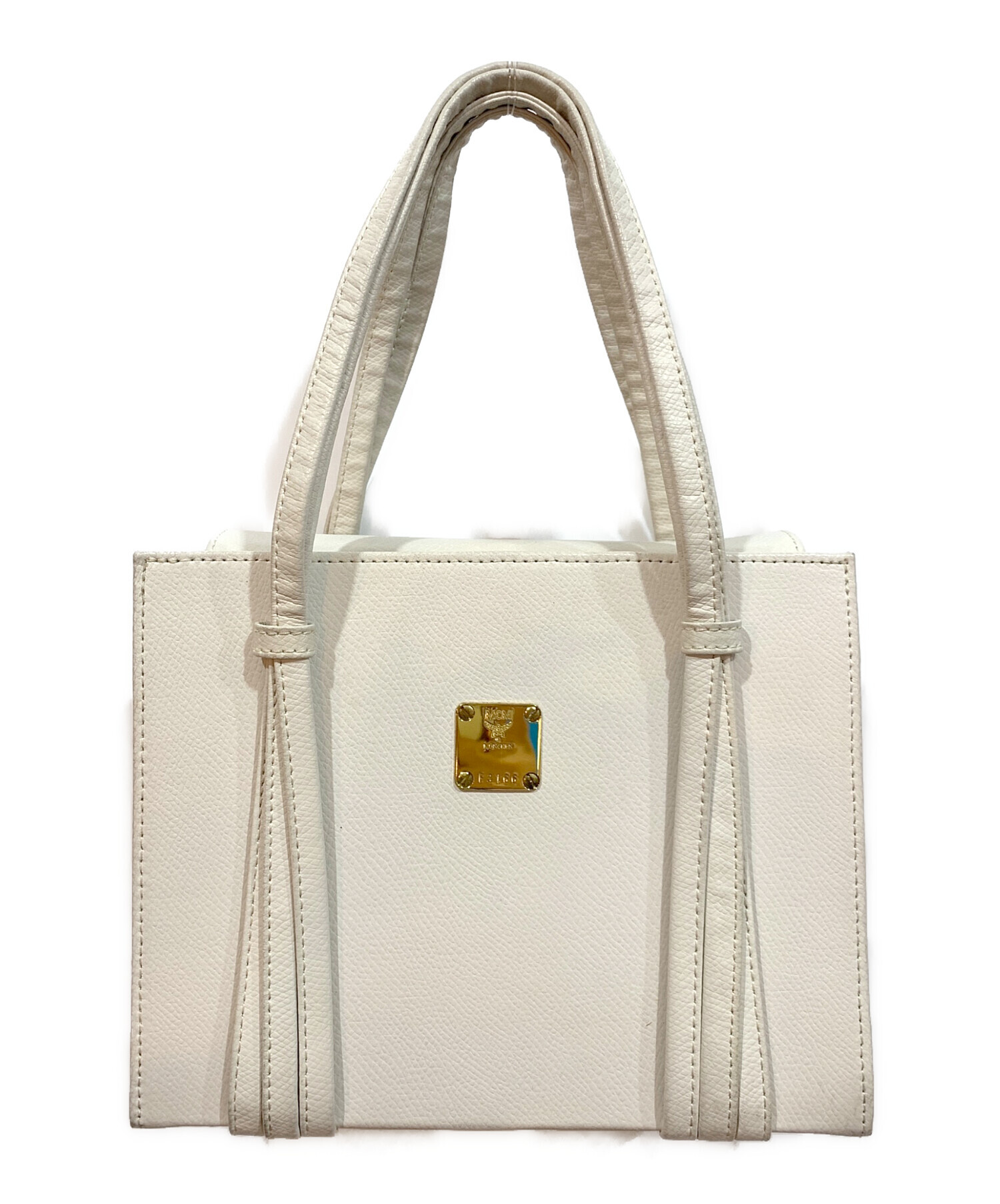 中古・古着通販】MCM (エムシーエム) ハンドバッグ ベージュ｜ブランド 