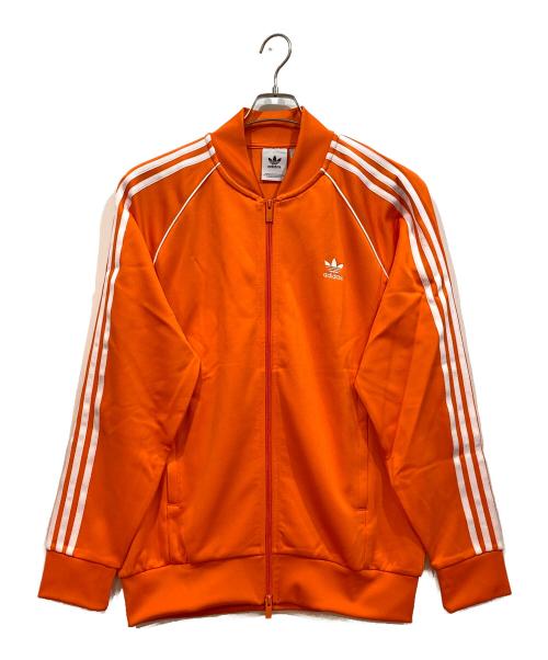 【極美品】adidas アディダス　ハイネックトラックジャケット　オレンジ　L adidas トラックジャケット ハイネック ジャージ 上 オレンジ 万