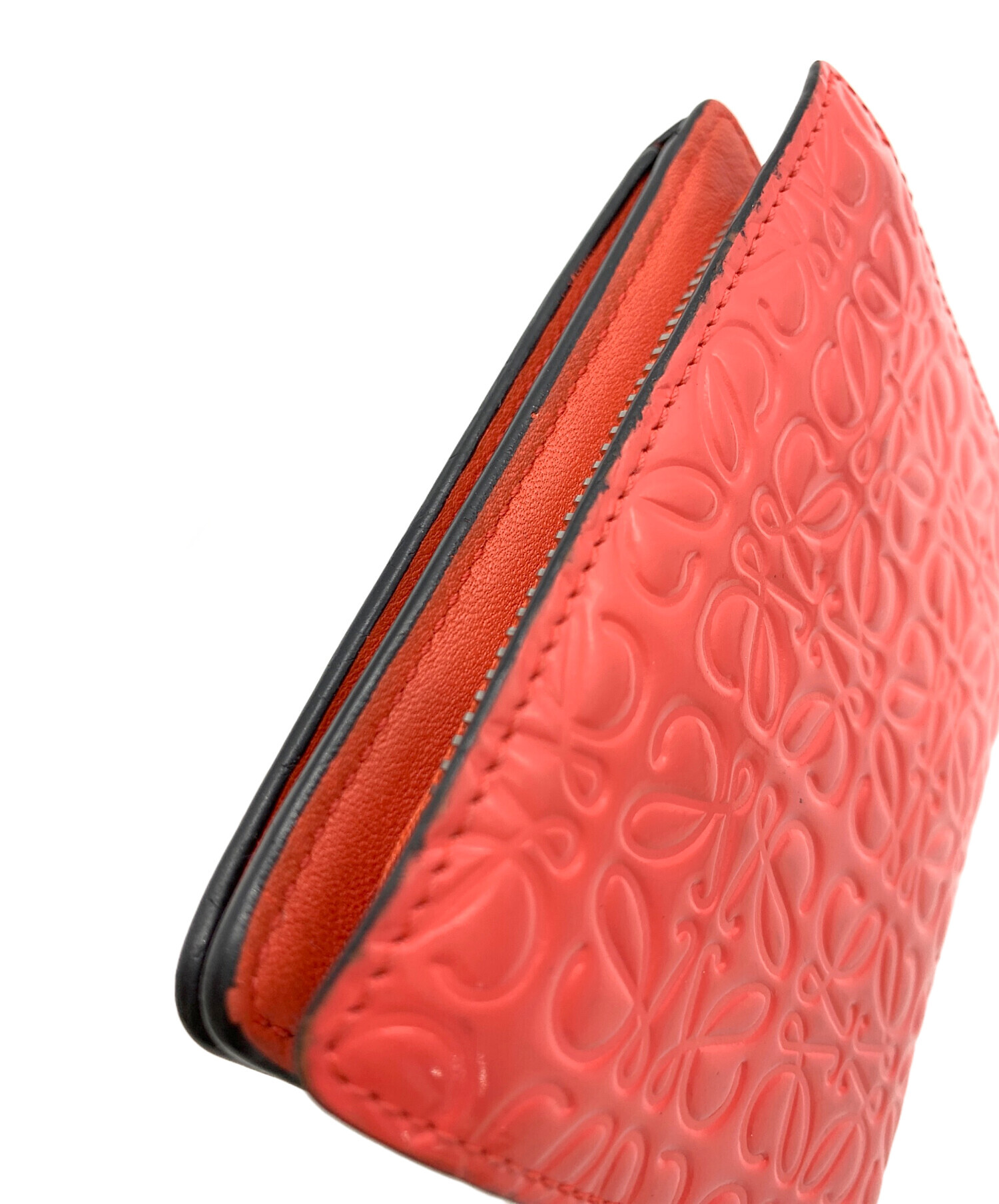 中古・古着通販】LOEWE (ロエベ) 2つ折り財布 レッド｜ブランド・古着
