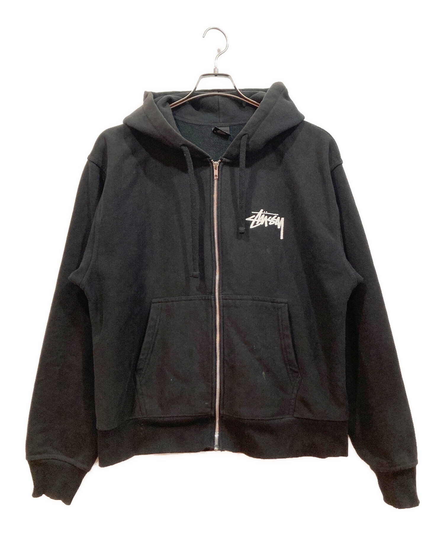 中古・古着通販】stussy (ステューシー) ジップパーカー ブラック 