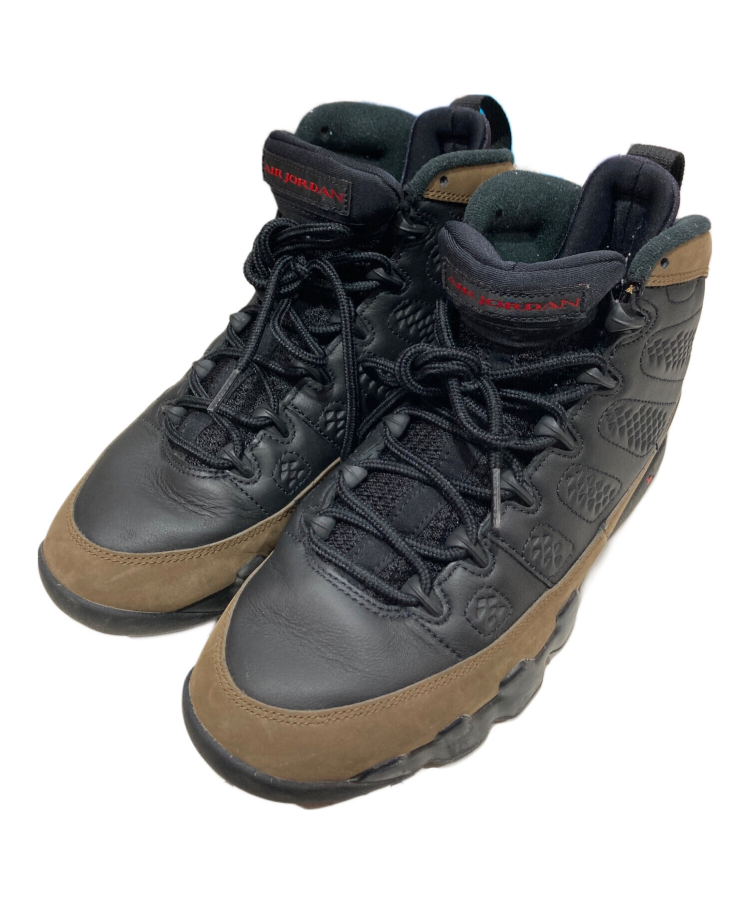 中古・古着通販】NIKE (ナイキ) AIR JORDAN 9 RETRO ブラック×オリーブ 