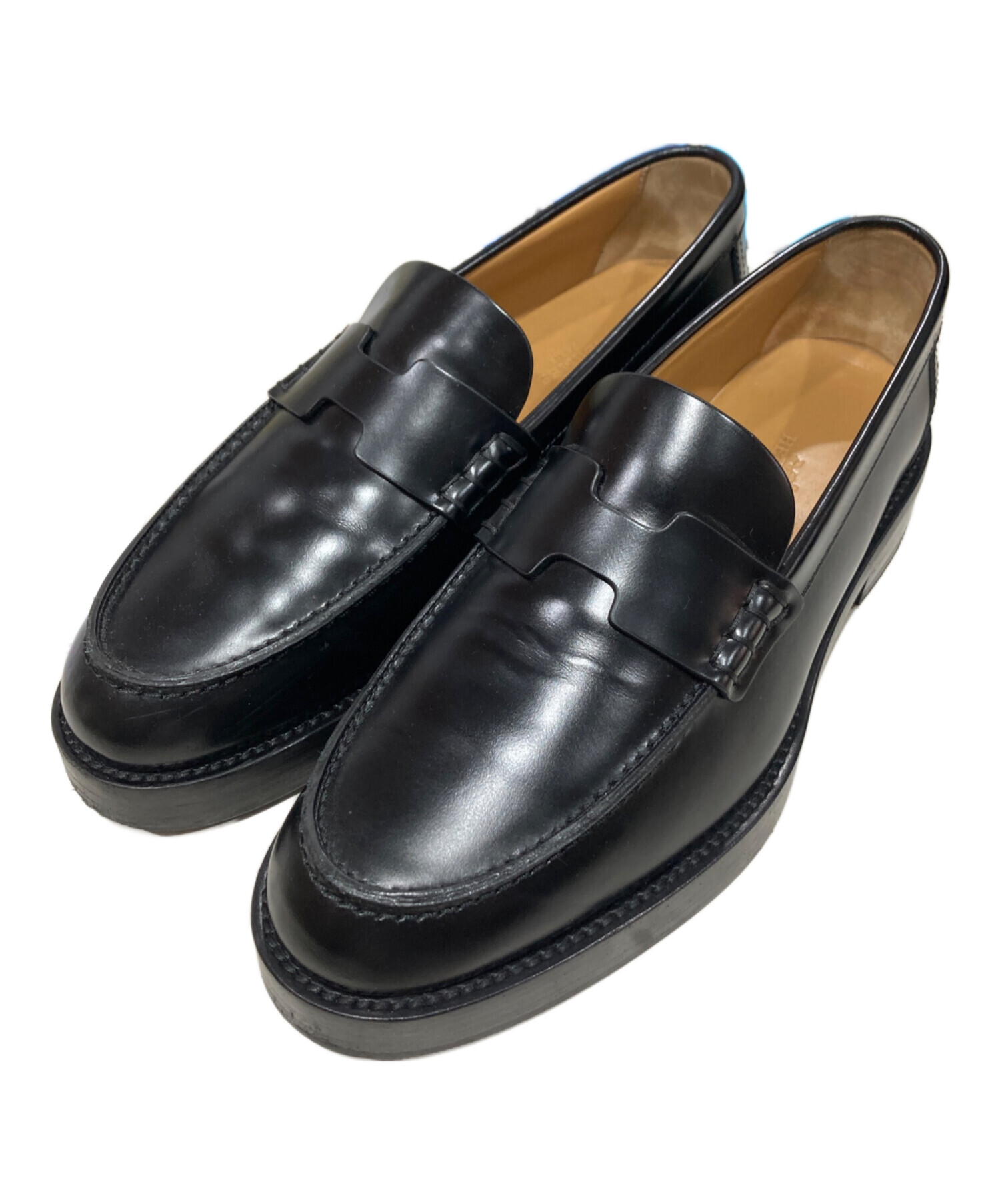 ビ*ン様 HERMES Hour loafer モカシンホット 中古・古着通販】HERMES (エルメス) HOURアワー モカシン ブラック