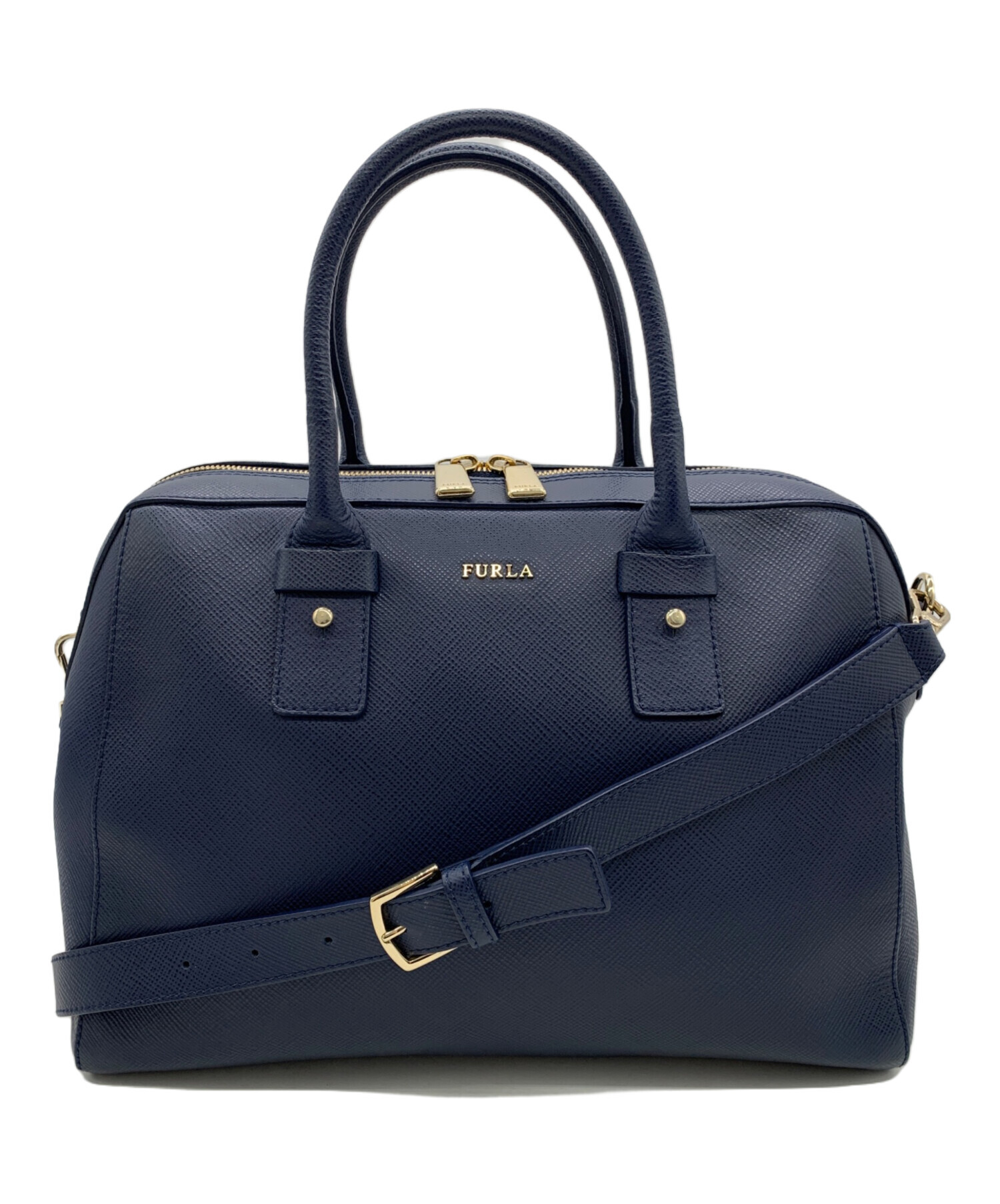 中古・古着通販】FURLA (フルラ) 2WAYショルダーバッグ ネイビー 
