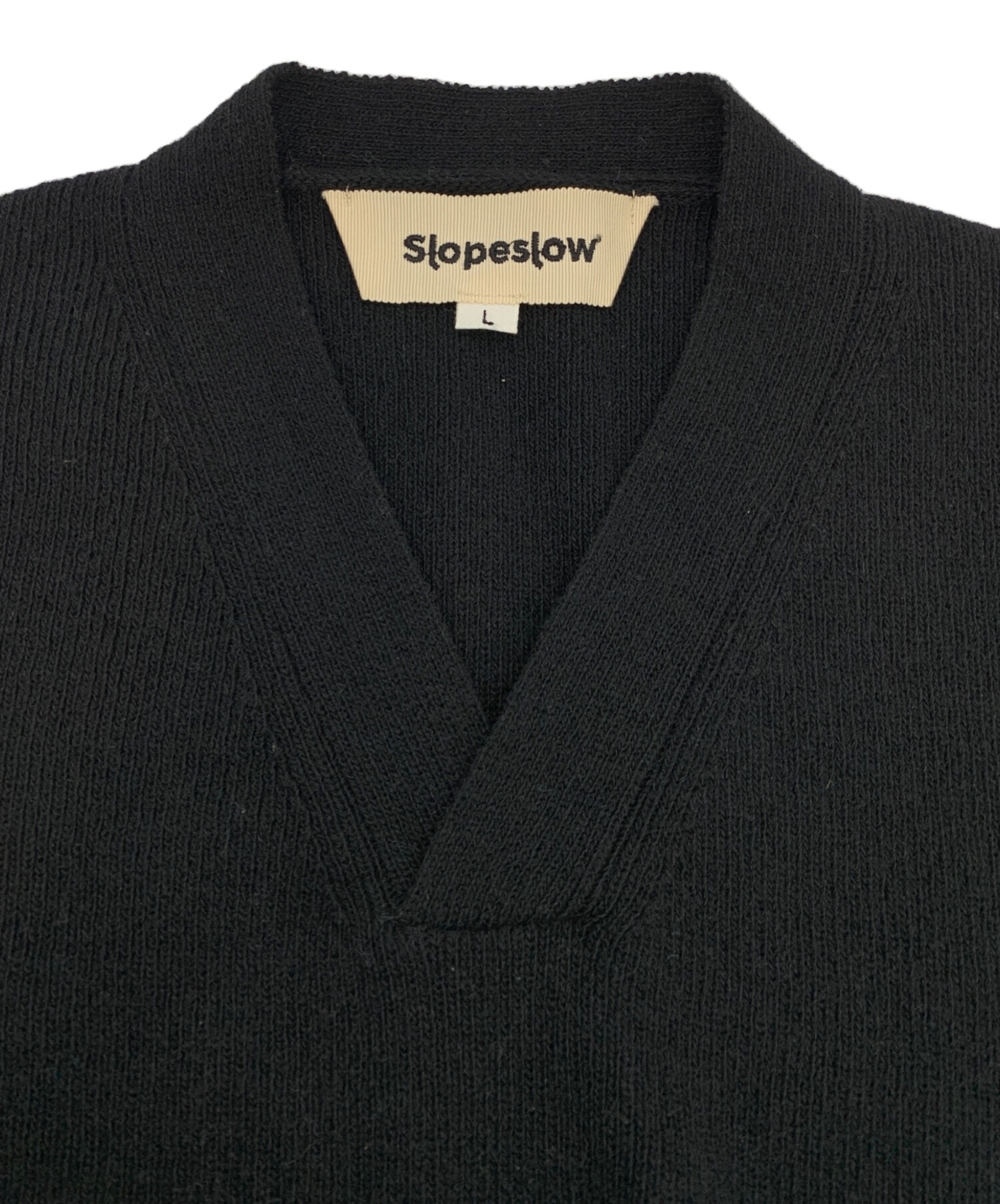 中古・古着通販】slopeslow (スロープスロウ) 厚手ニット ブラック