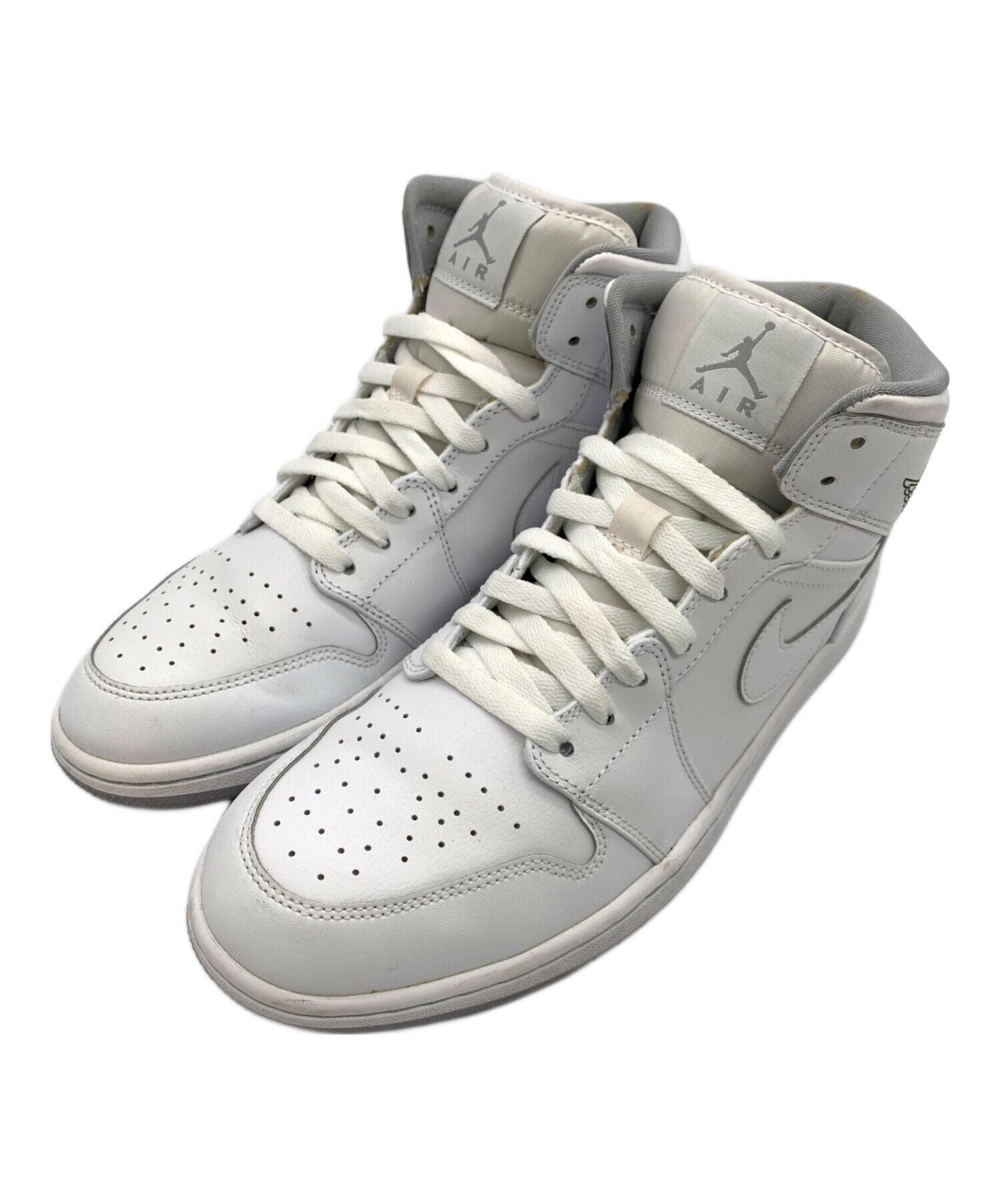 中古・古着通販】NIKE (ナイキ) AIR JORDAN 1 MID WHITE WOLF GREY 