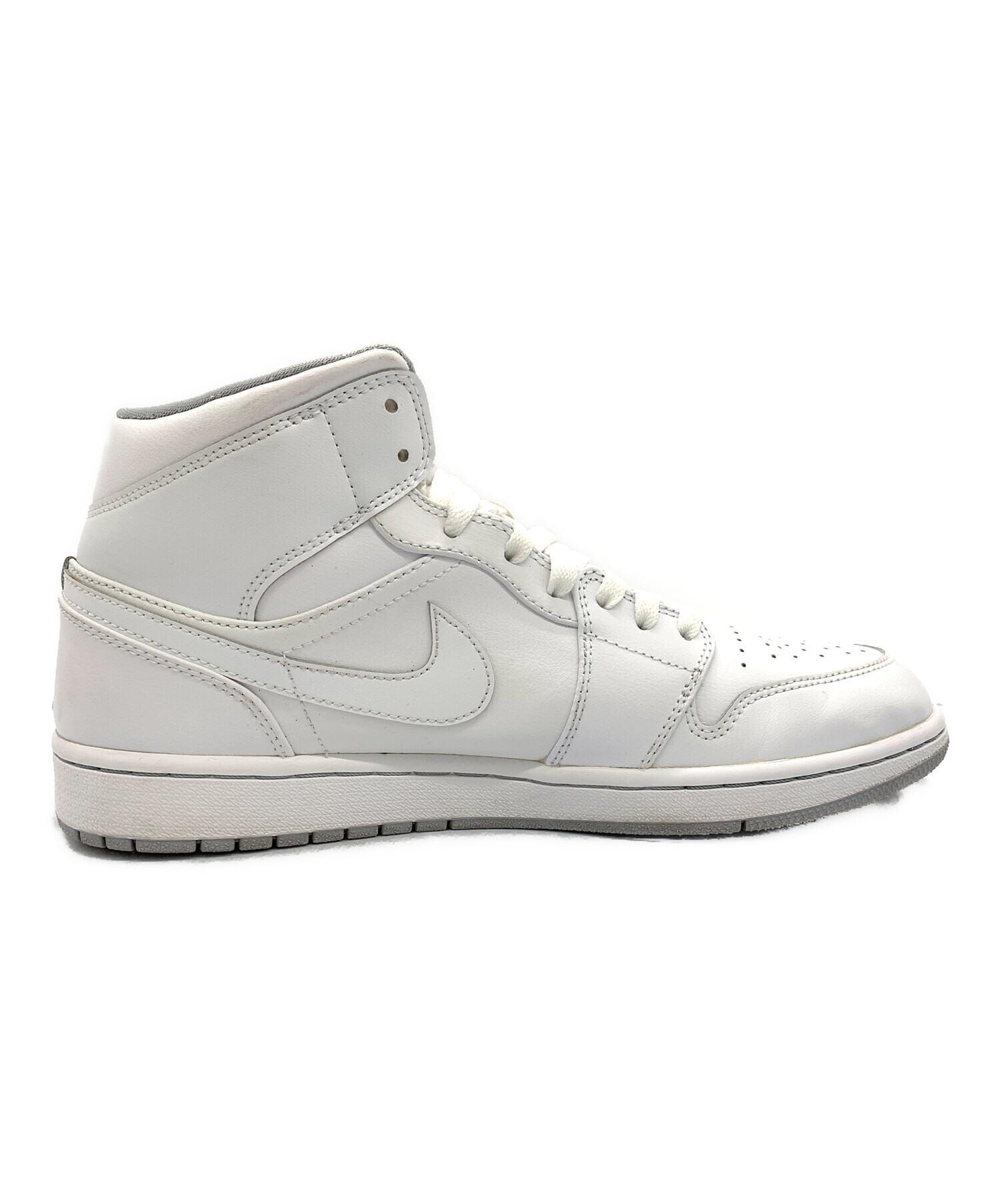 中古・古着通販】NIKE (ナイキ) AIR JORDAN 1 MID WHITE WOLF GREY 