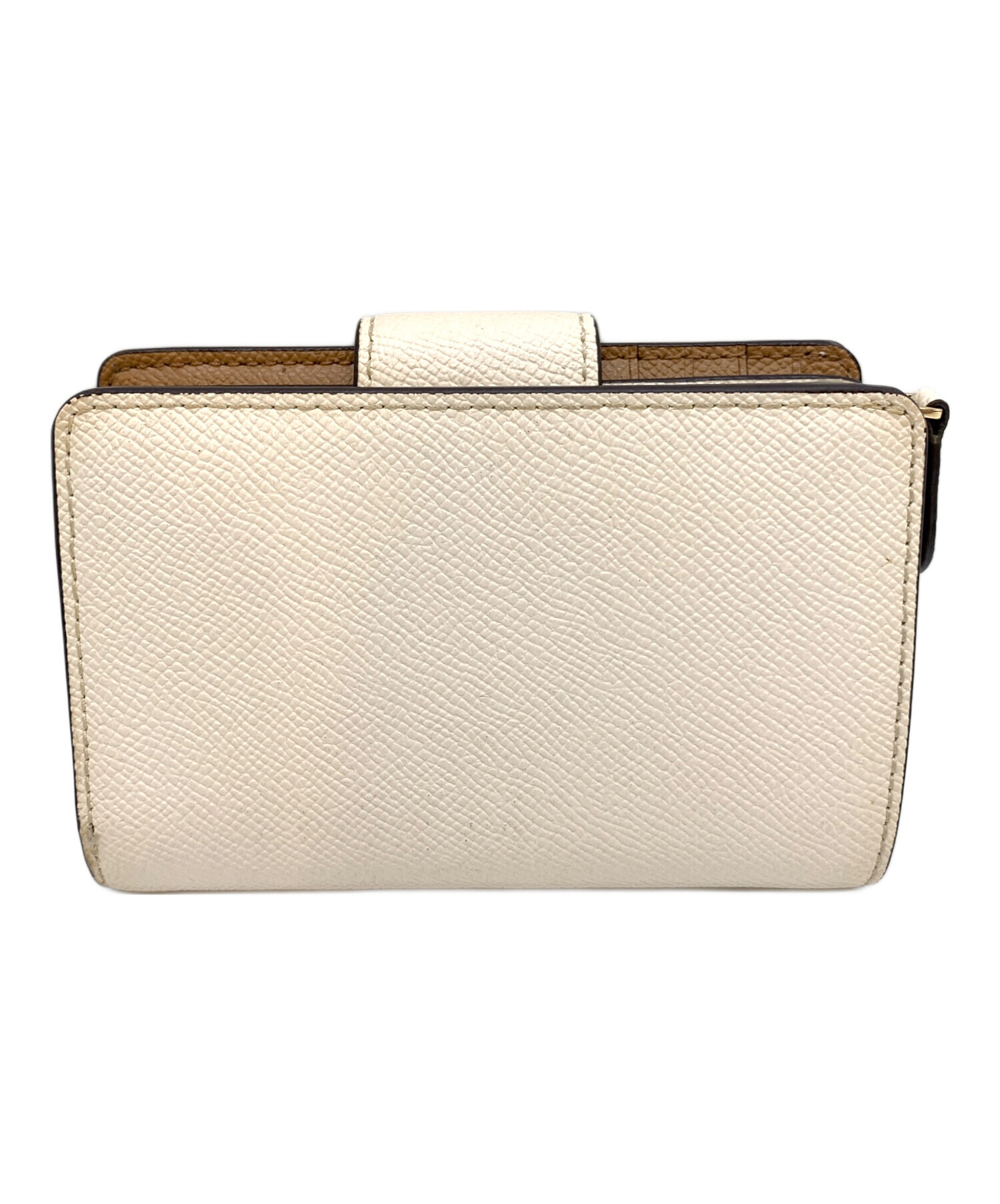 COACH コーチ　折り財布　ベージュ　二つ折り財布 中古・古着通販】COACH (コーチ) 2つ折り財布 ベージュ｜ブランド