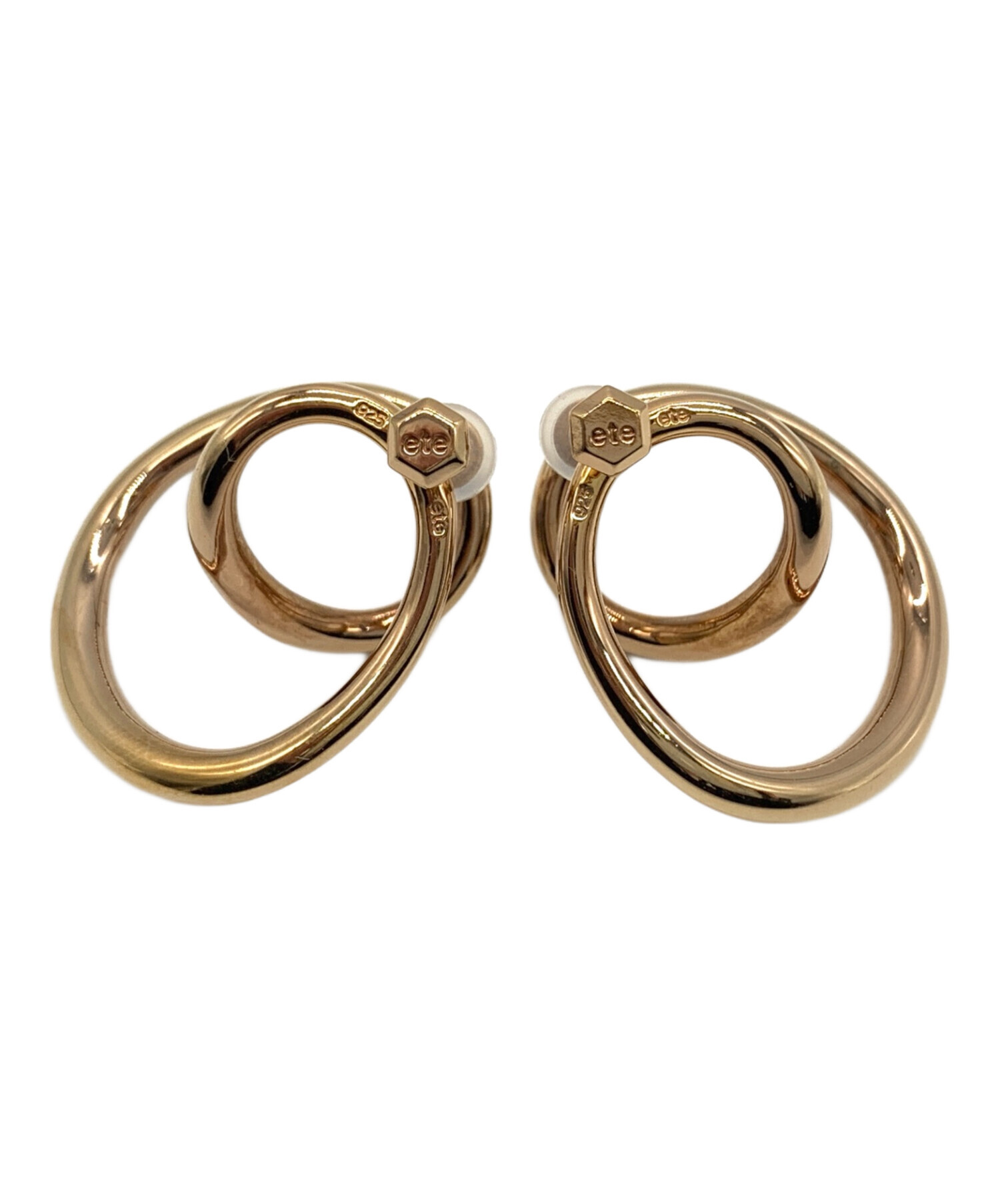 中古・古着通販】ete (エテ) ワンストロークイヤリング ゴールド