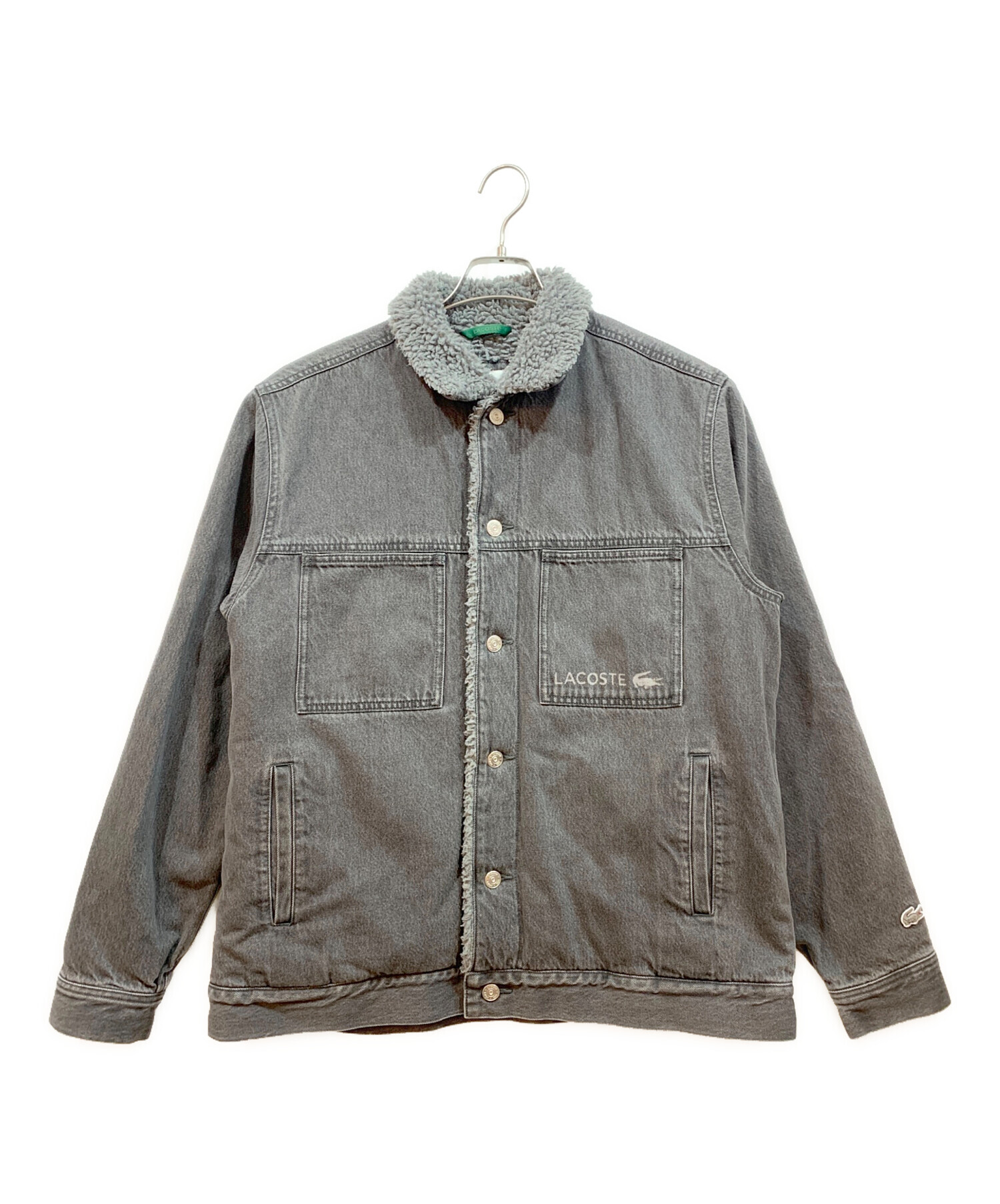 中古・古着通販】LACOSTE (ラコステ) 裏ボアデニムジャケット グレー 