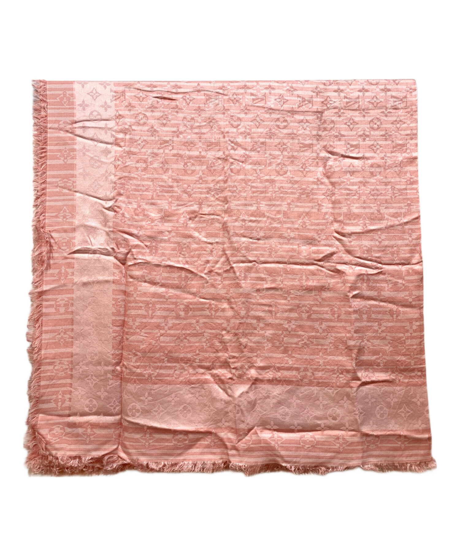 ルイヴィトン　LOUIS VUITTON ショール　ピンクベージュ　くすみピンク LOUIS VUITTON（マフラー/ショール ・ ピンク/桃色系）のフリマ