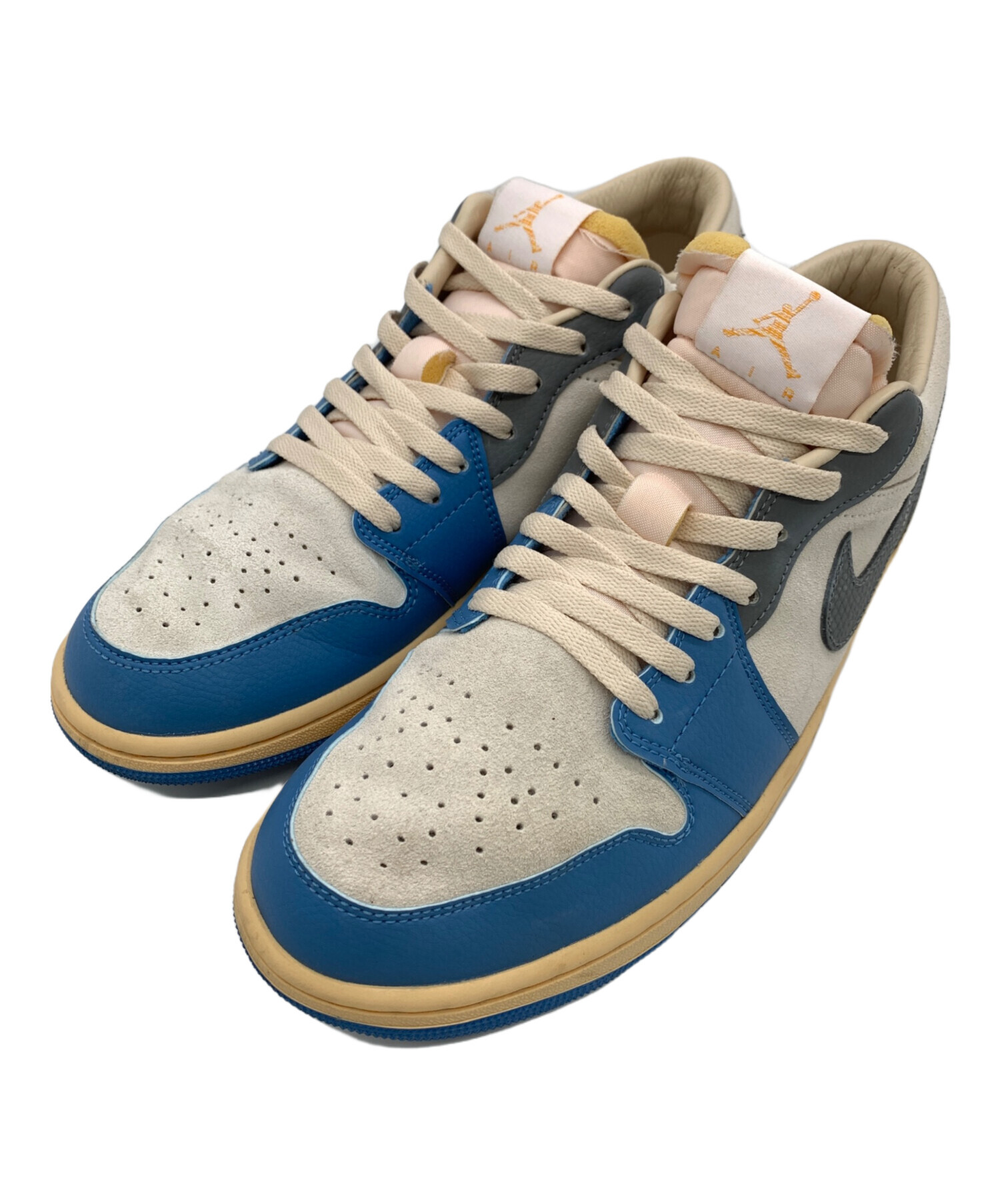 中古・古着通販】NIKE (ナイキ) AIR JORDAN 1 LOW ブルー×ライトグレー 