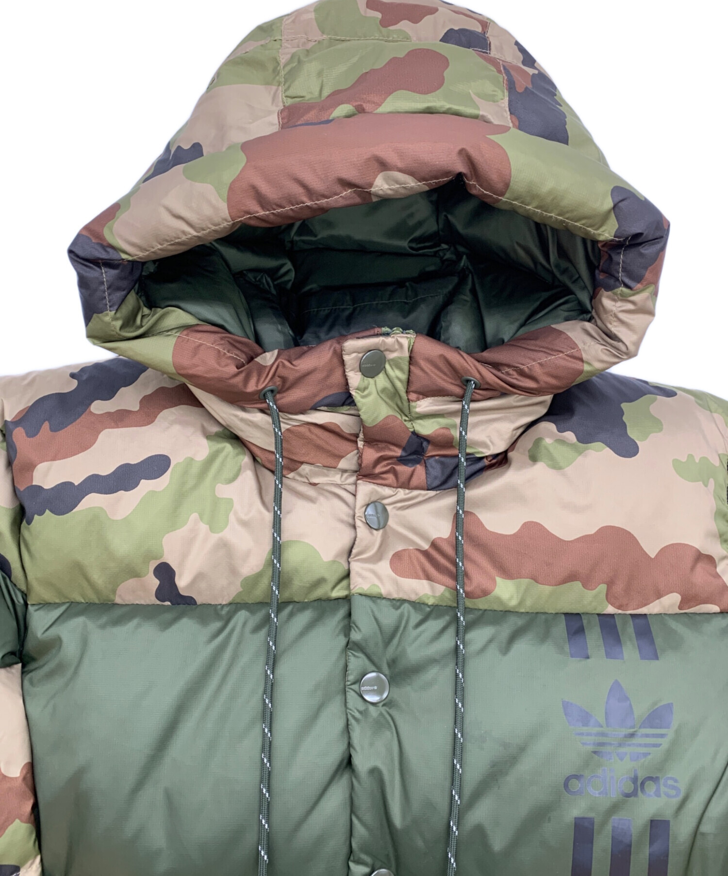 90年代　ダウンジャケット adidas アディダス Lサイズ 中古・古着通販】adidas (アディダス) ダウンジャケット カーキ サイズ