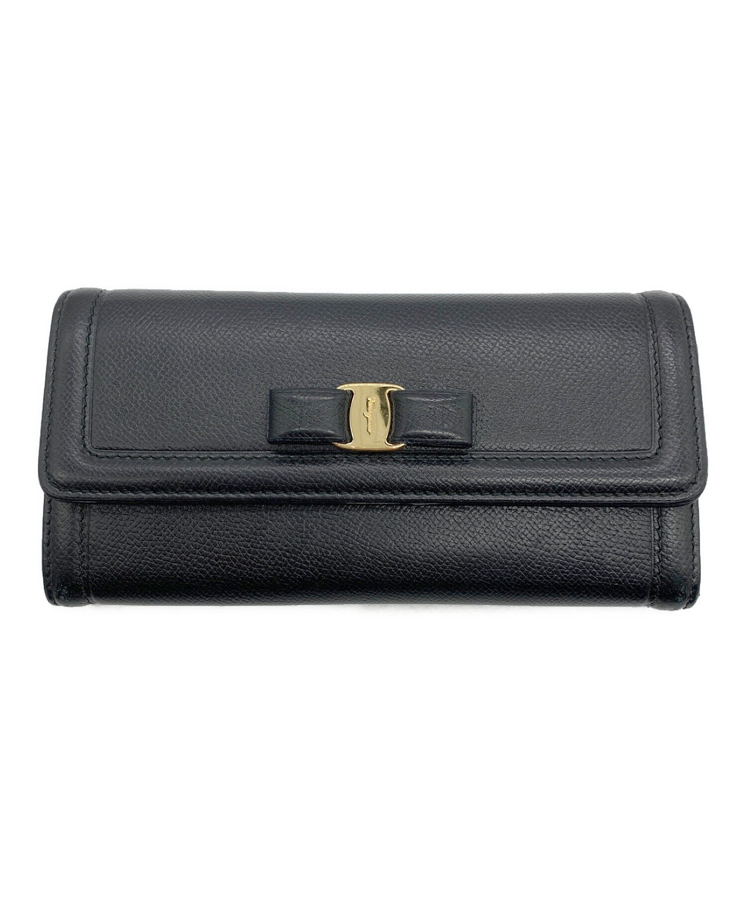 フェラガモ 財布 サルヴァトーレフェラガモ ブラック 中古・古着通販】Salvatore Ferragamo (サルヴァトーレ フェラガモ) 長