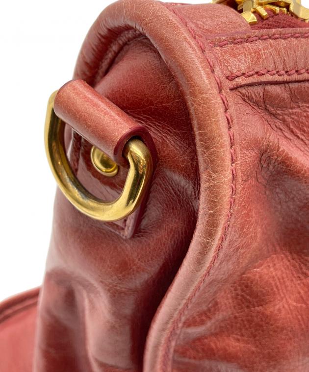 miu miu 2Way かごバッグ イントレッチオ 5BA007 レッド miu miu 2Way かごバッグ イントレッチオ 5BA007 レッド レディース